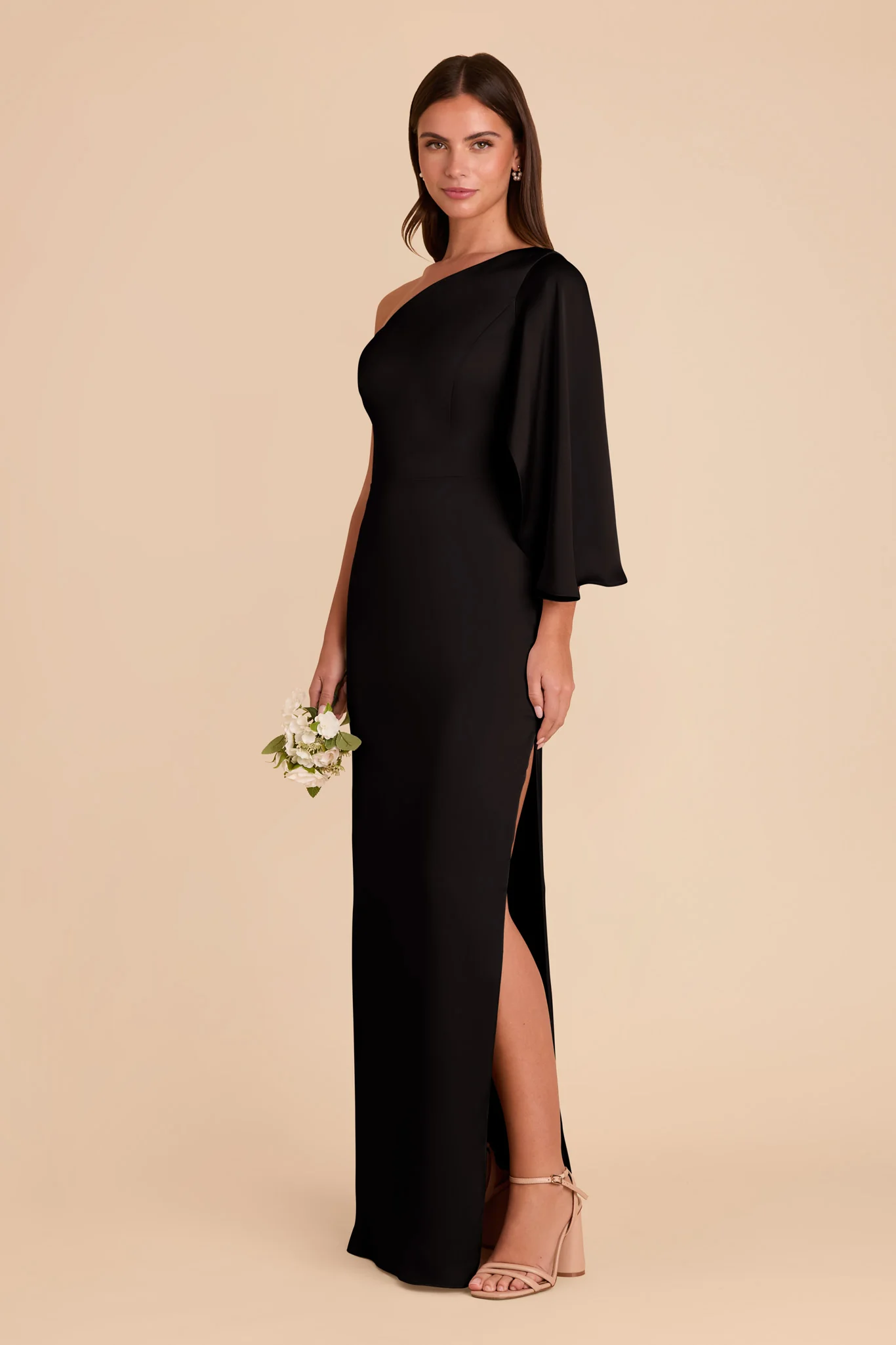 Matte Satin Black Dress - XNAUWBI