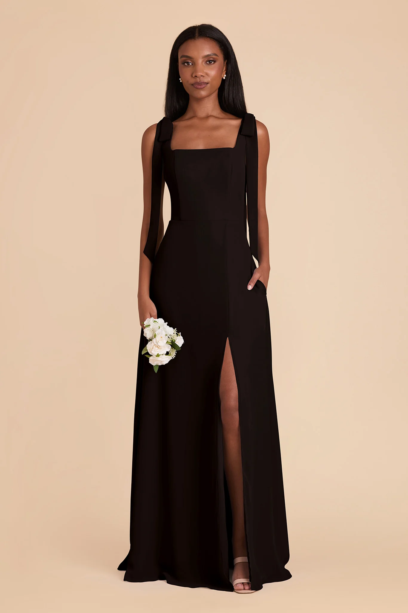 Chiffon Black Dress - XNAUWBI