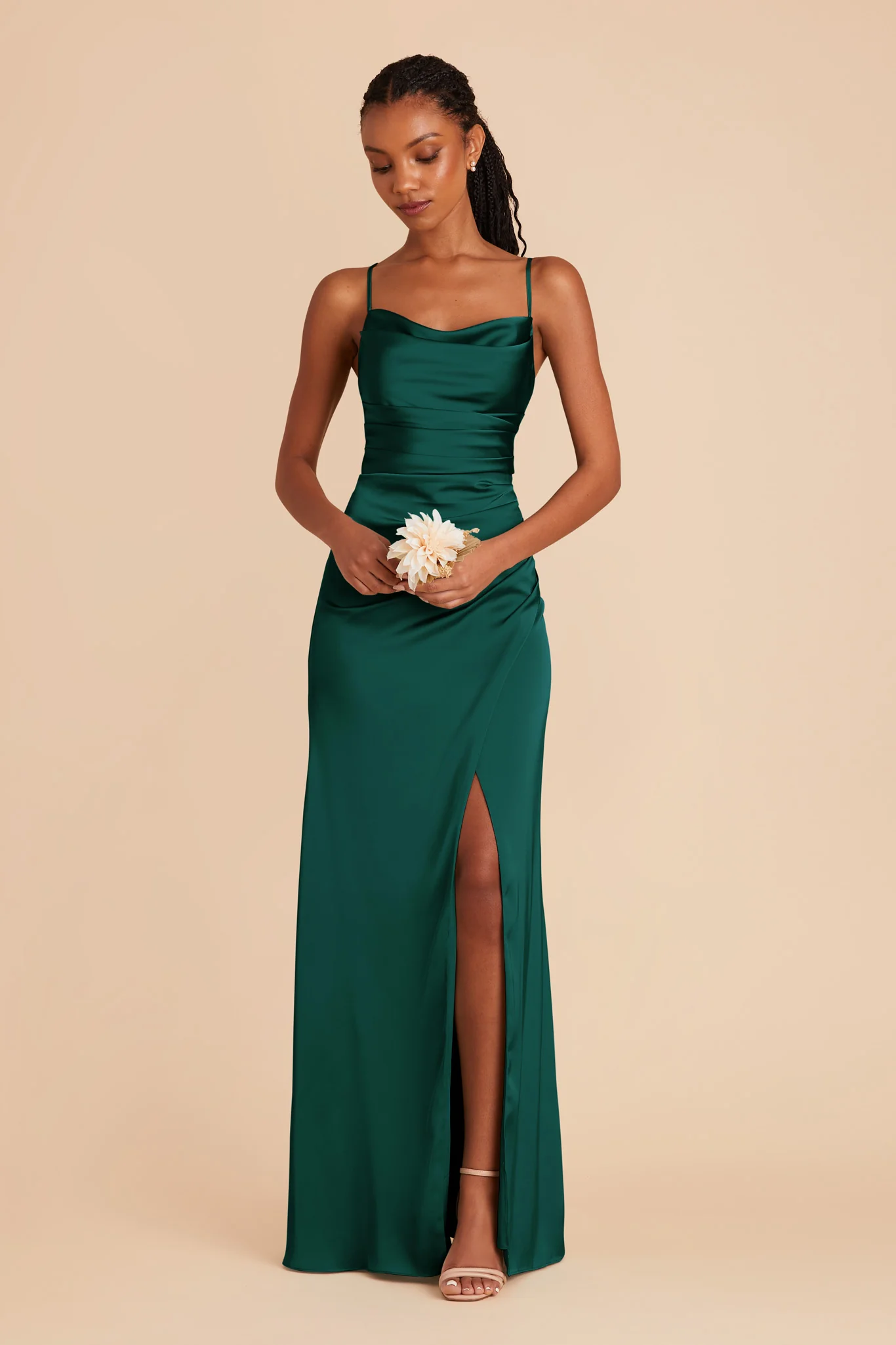 Matte Satin Emerald Dress - XNAUWBI