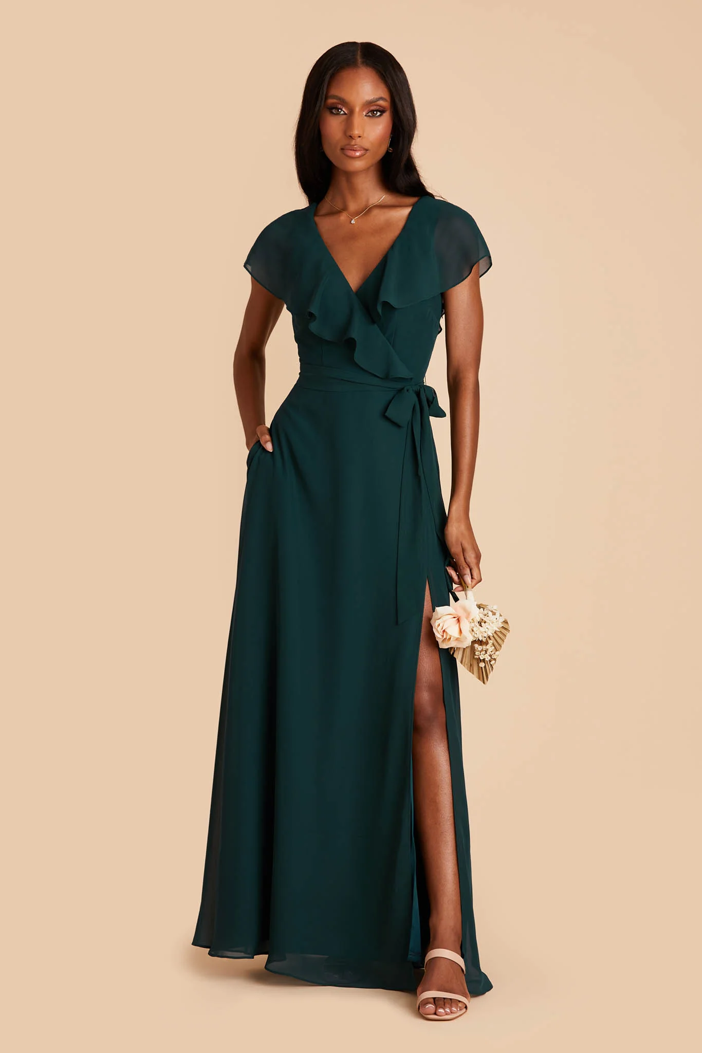 Chiffon Emerald Dress - XNAUWBI