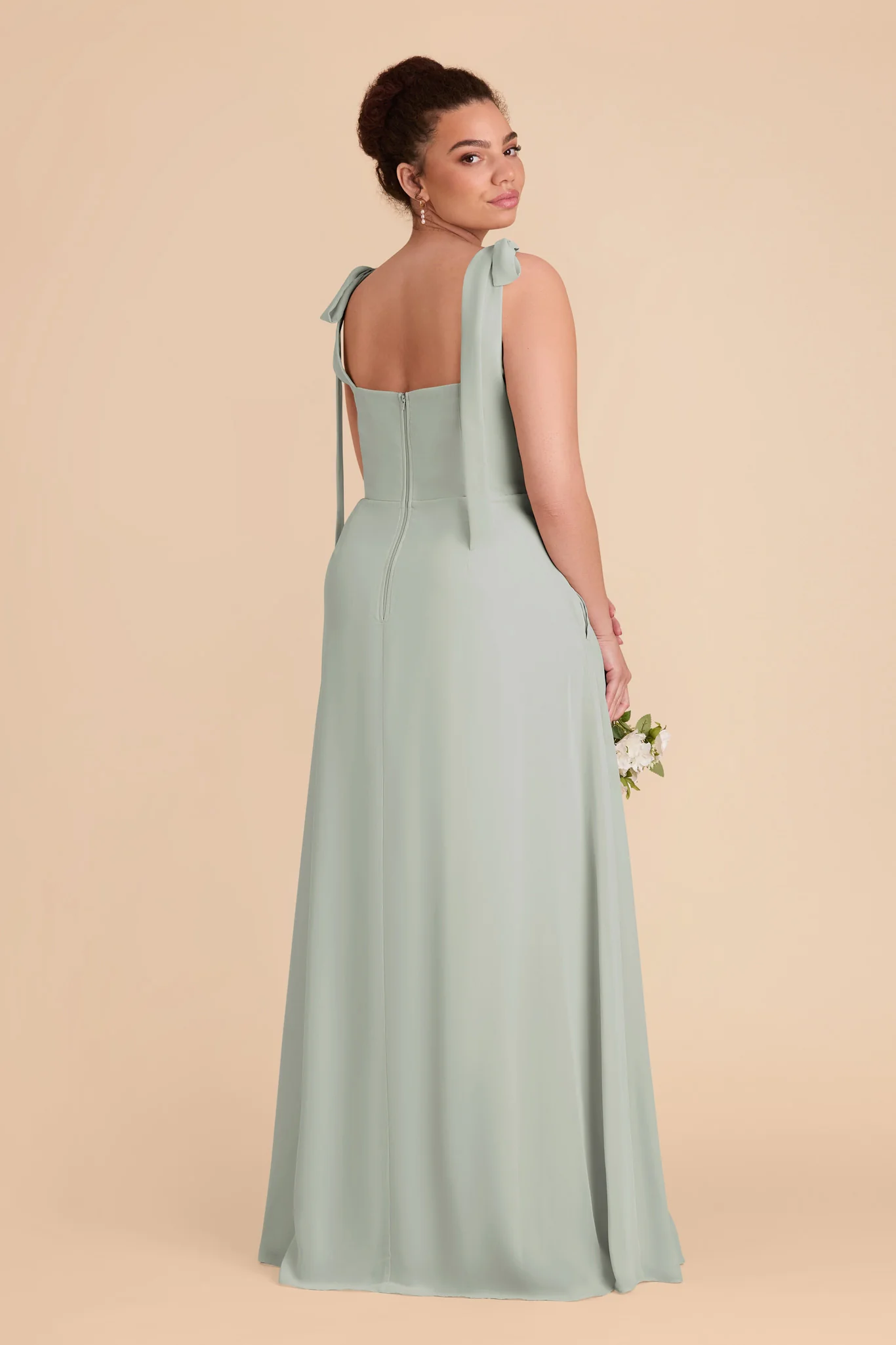 Chiffon Sage Dress - XNAUWBI
