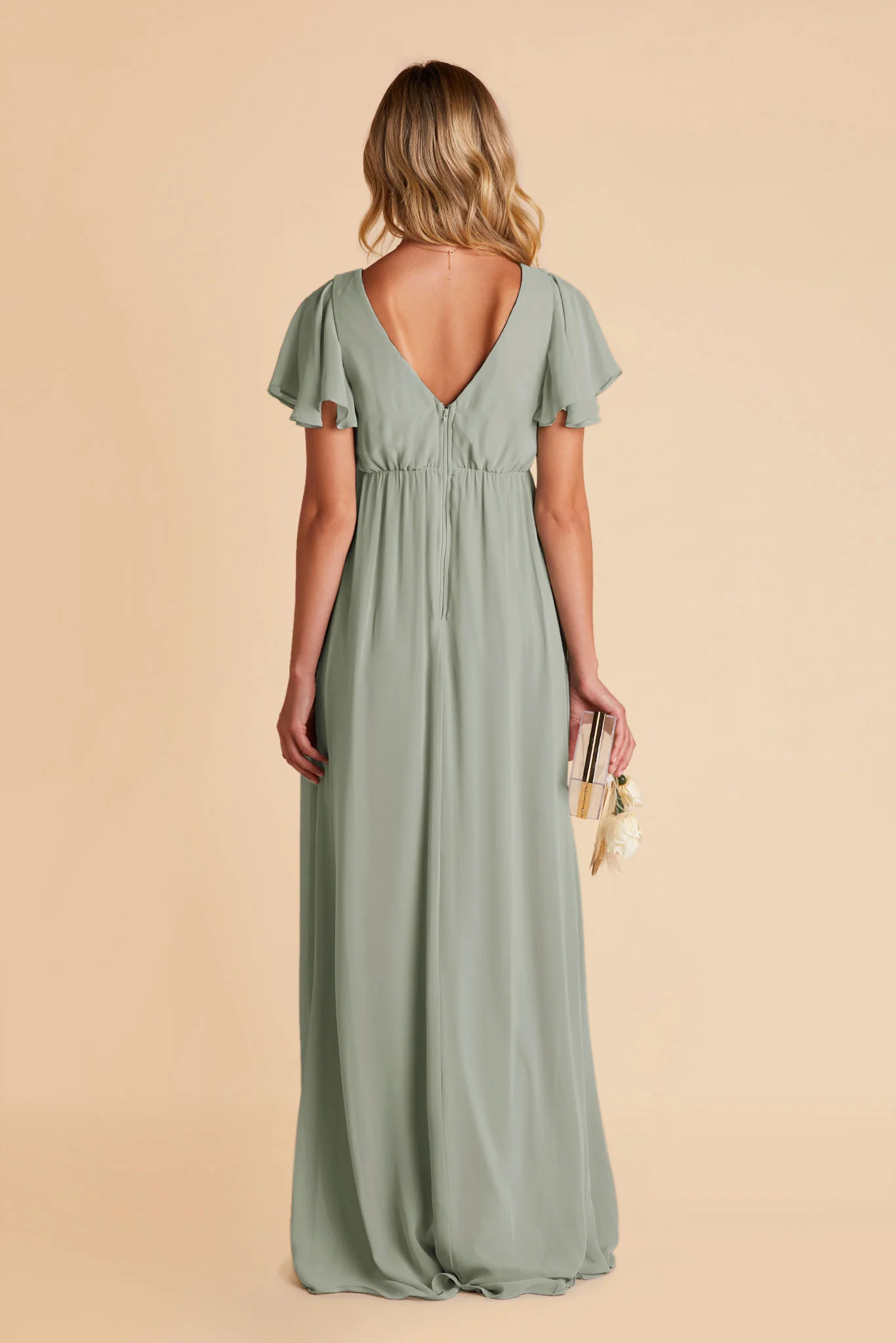Chiffon Sage Dress - XNAUWBI