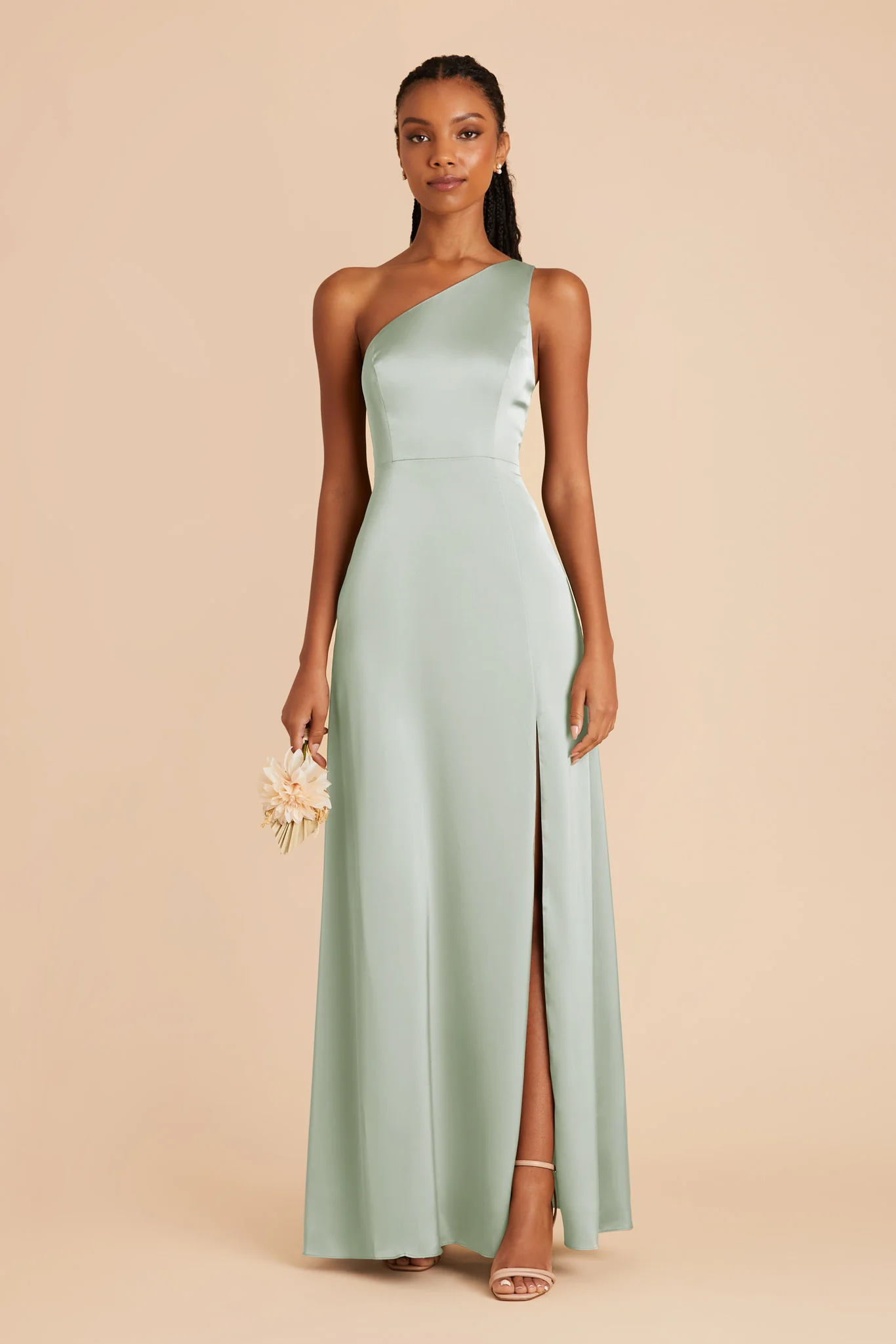 Matte Satin Sage Dress - XNAUWBI