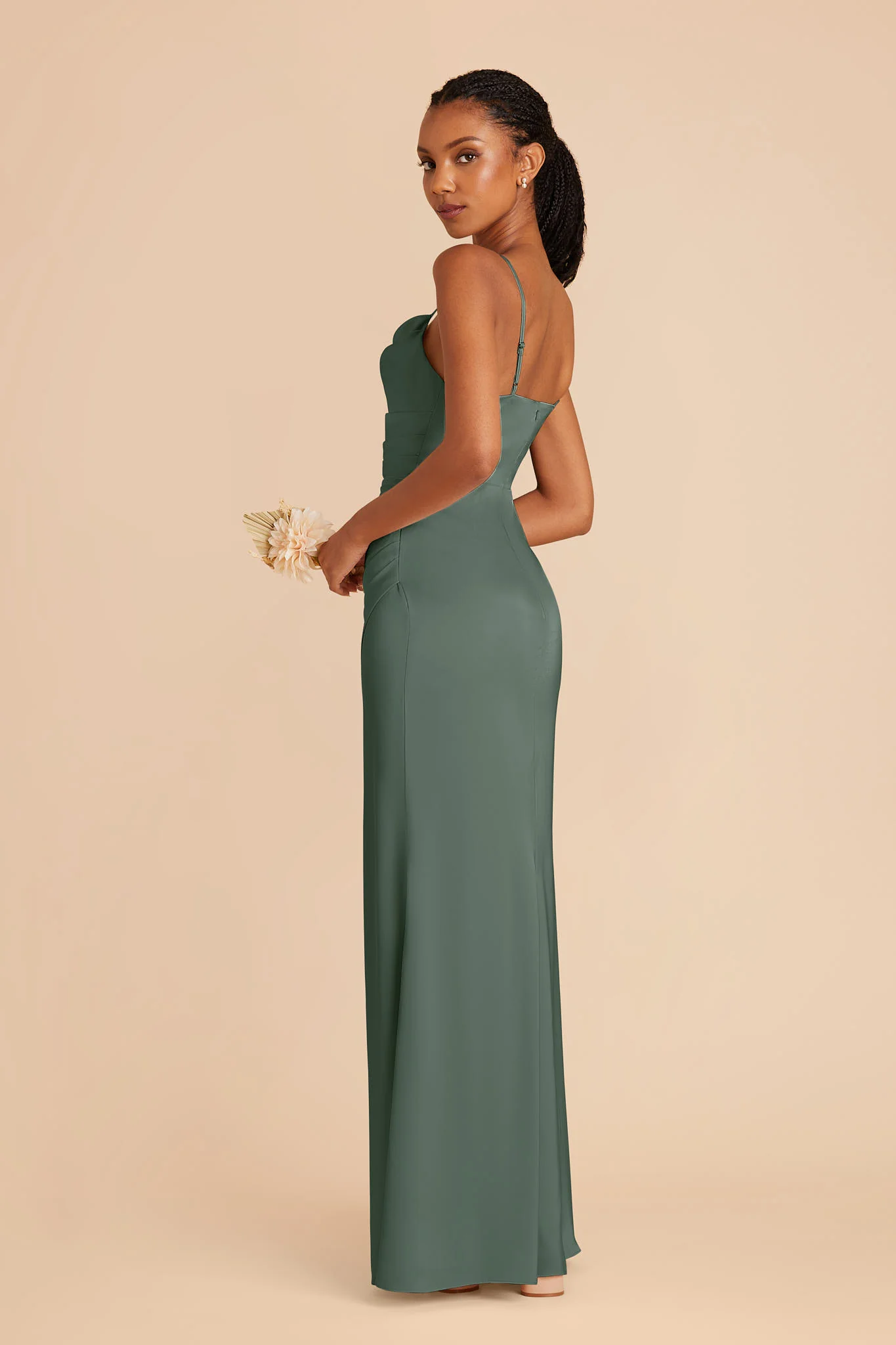 Matte Satin Eucalyptus Dress - XNAUWBI