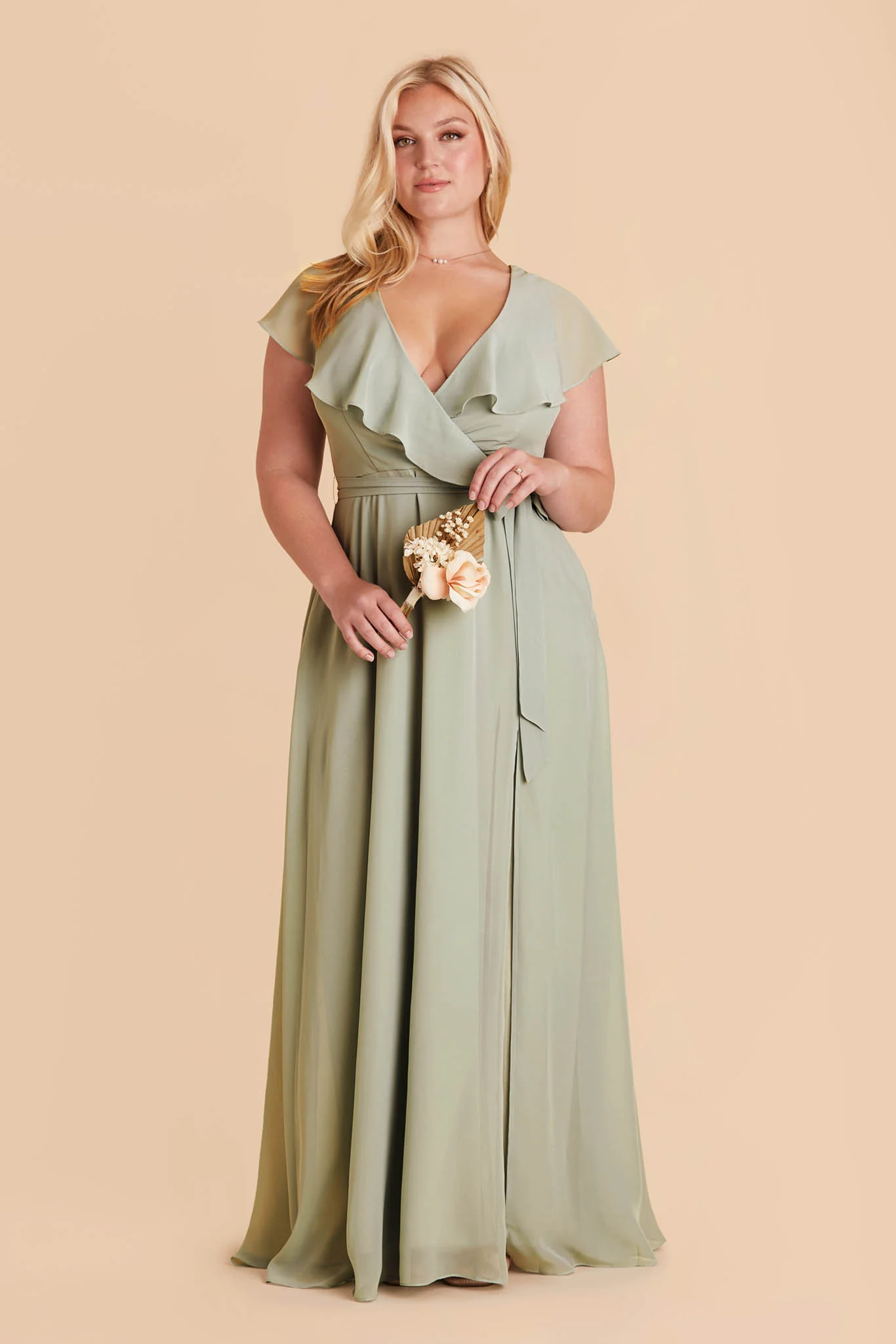 Chiffon Sage Dress - XNAUWBI