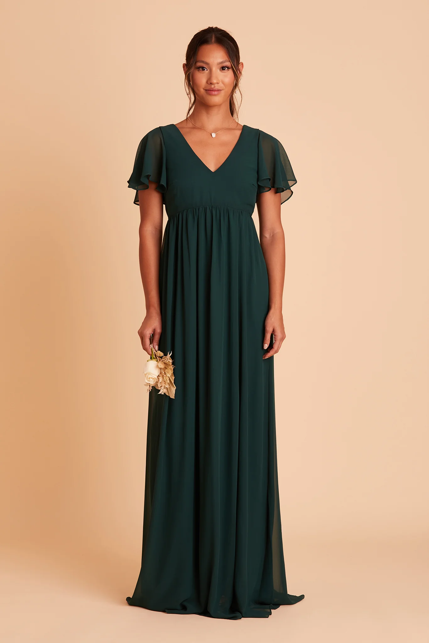 Chiffon Emerald Dress - XNAUWBI