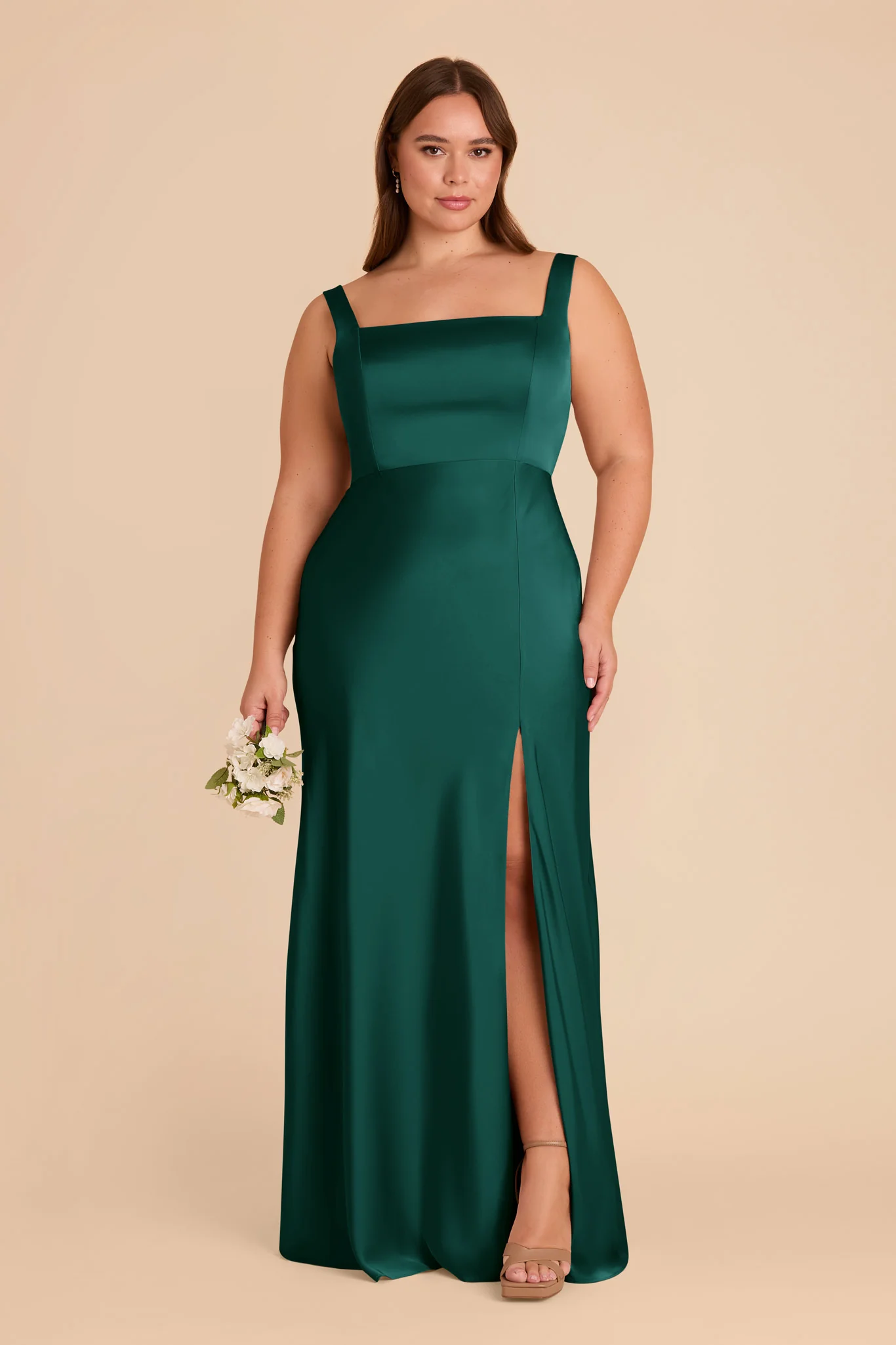 Matte Satin Emerald Dress - XNAUWBI