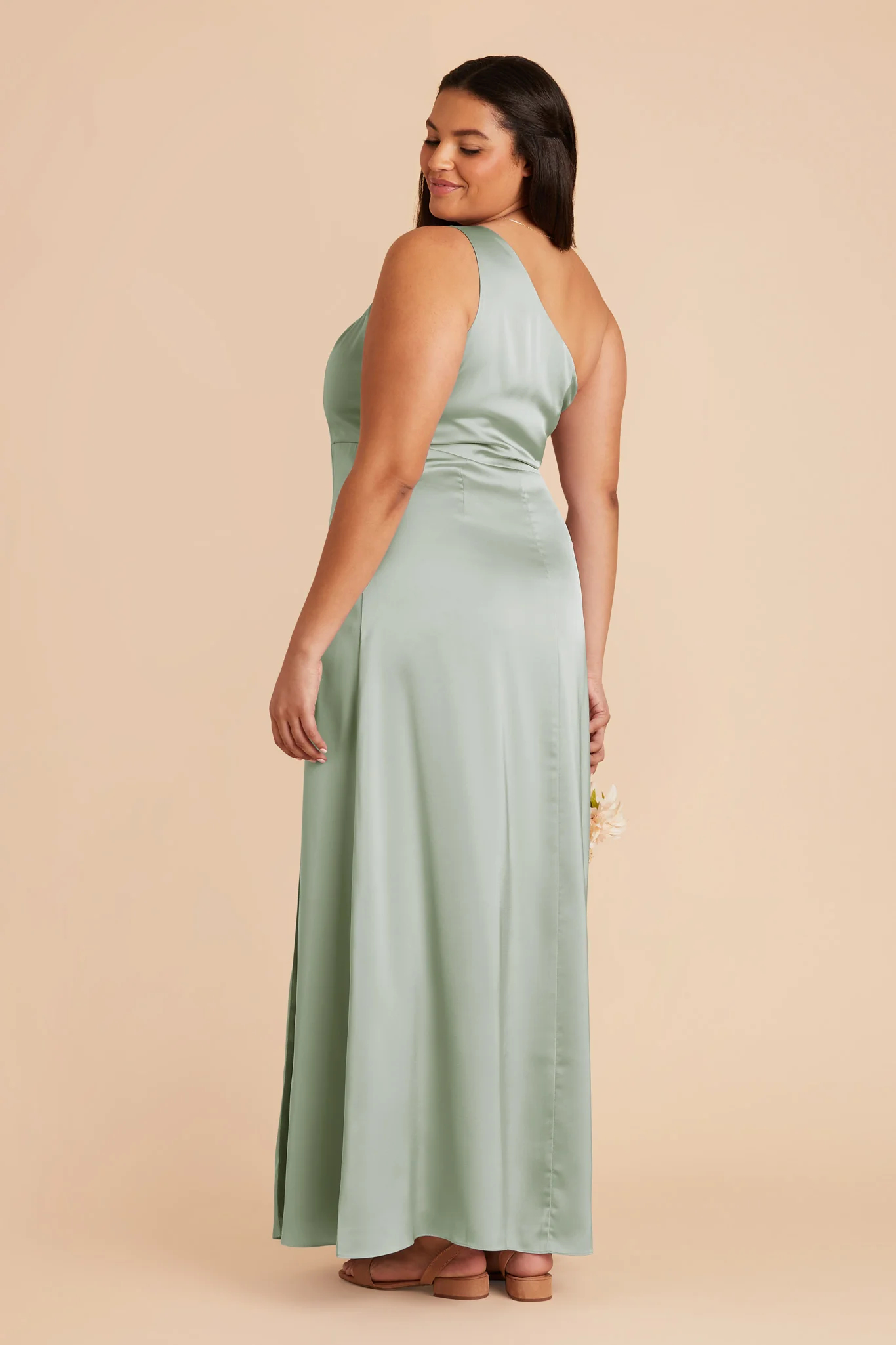 Matte Satin Sage Dress - XNAUWBI