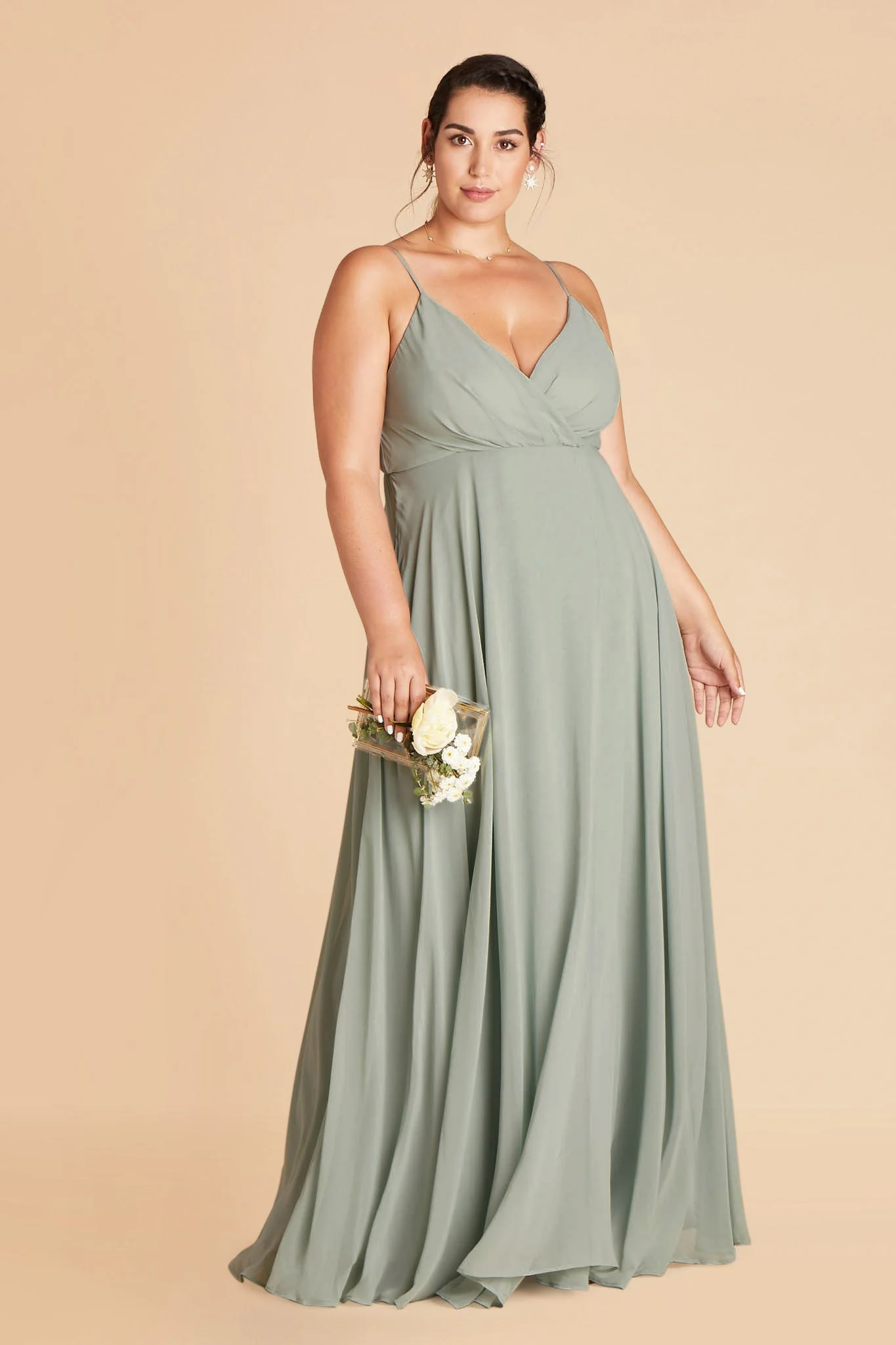 Chiffon Sage Dress - XNAUWBI