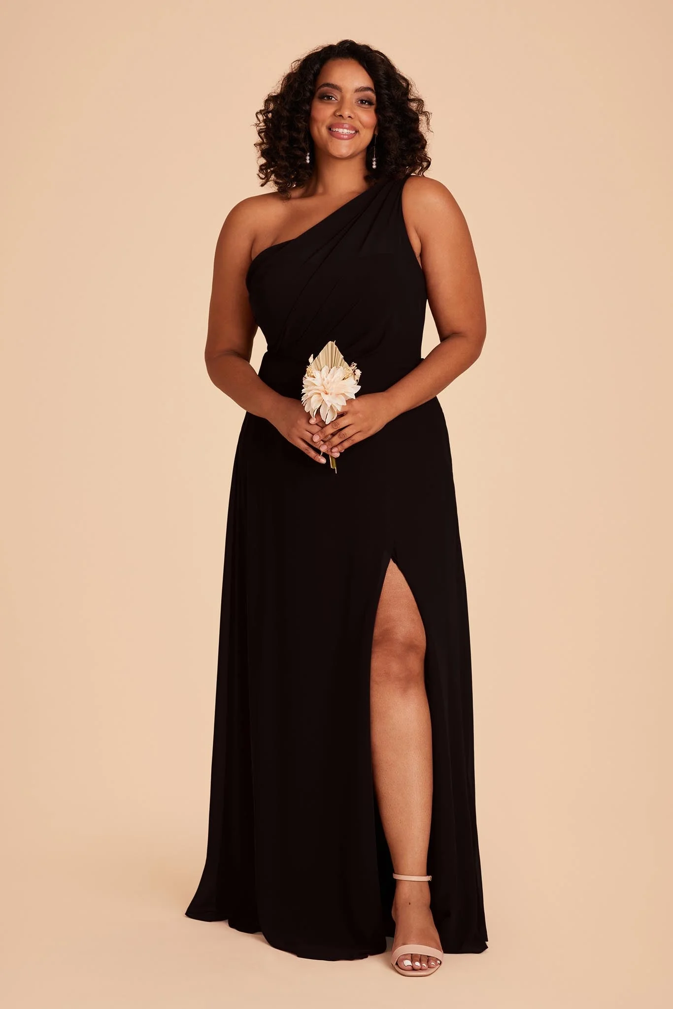 Chiffon Black Dress - XNAUWBI