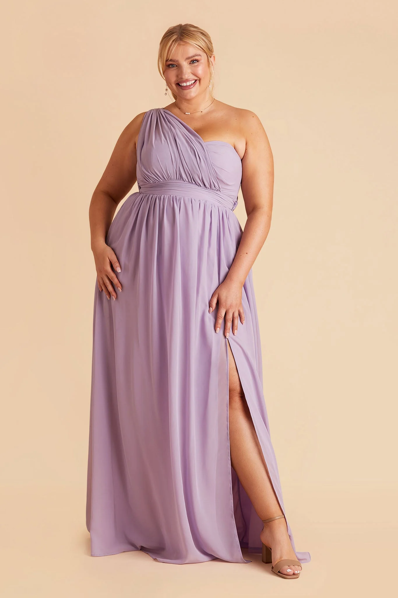Chiffon Lavender Dress - XNAUWBI