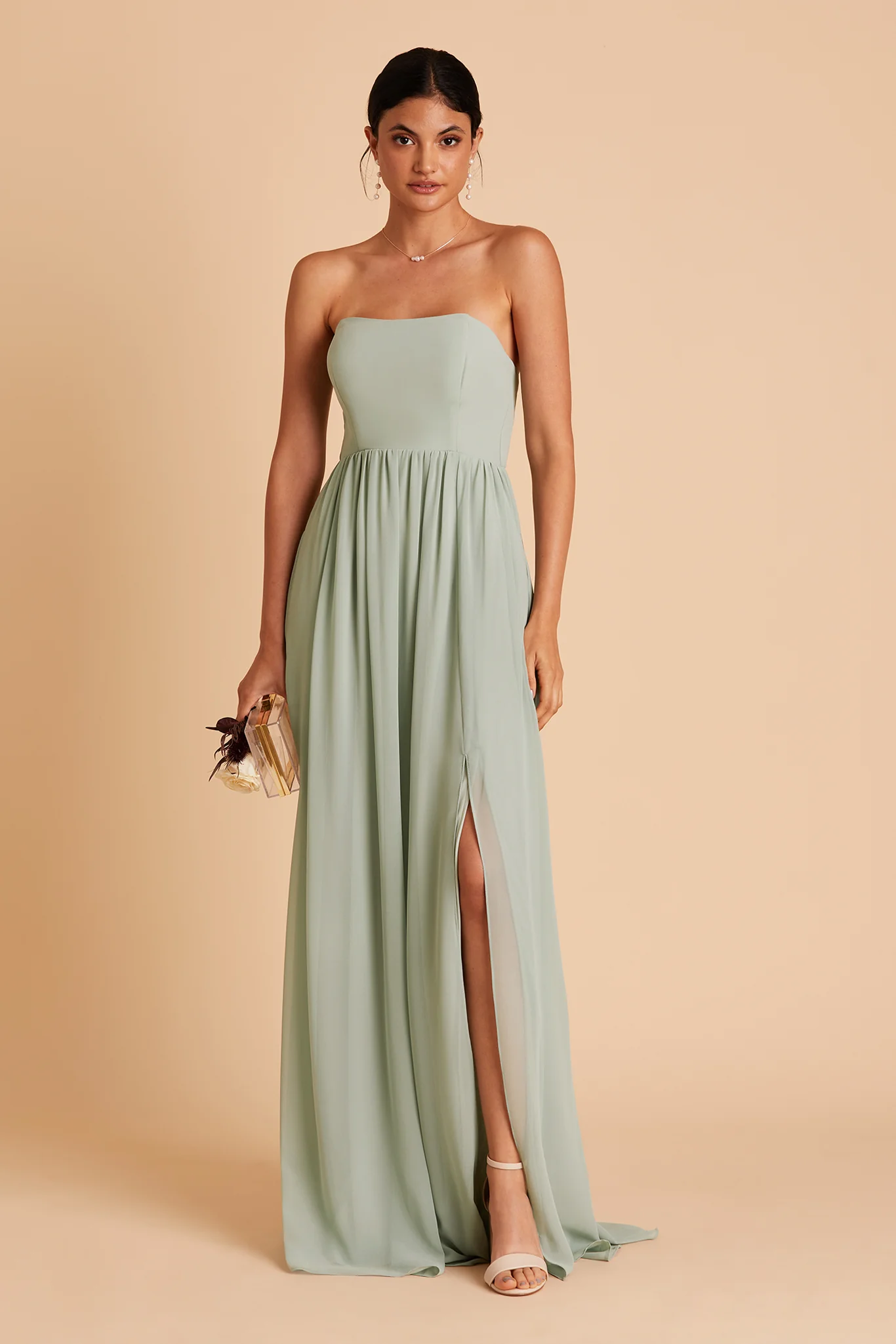 Chiffon Sage Dress - XNAUWBI