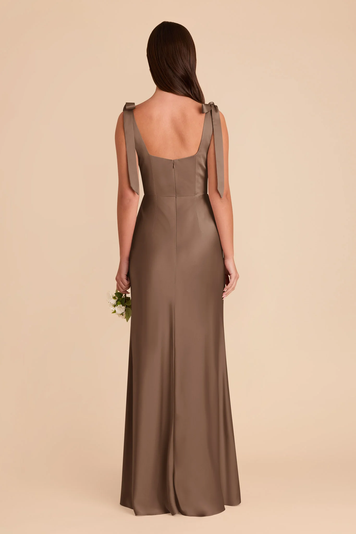 Matte Satin Mocha Dress - XNAUWBI