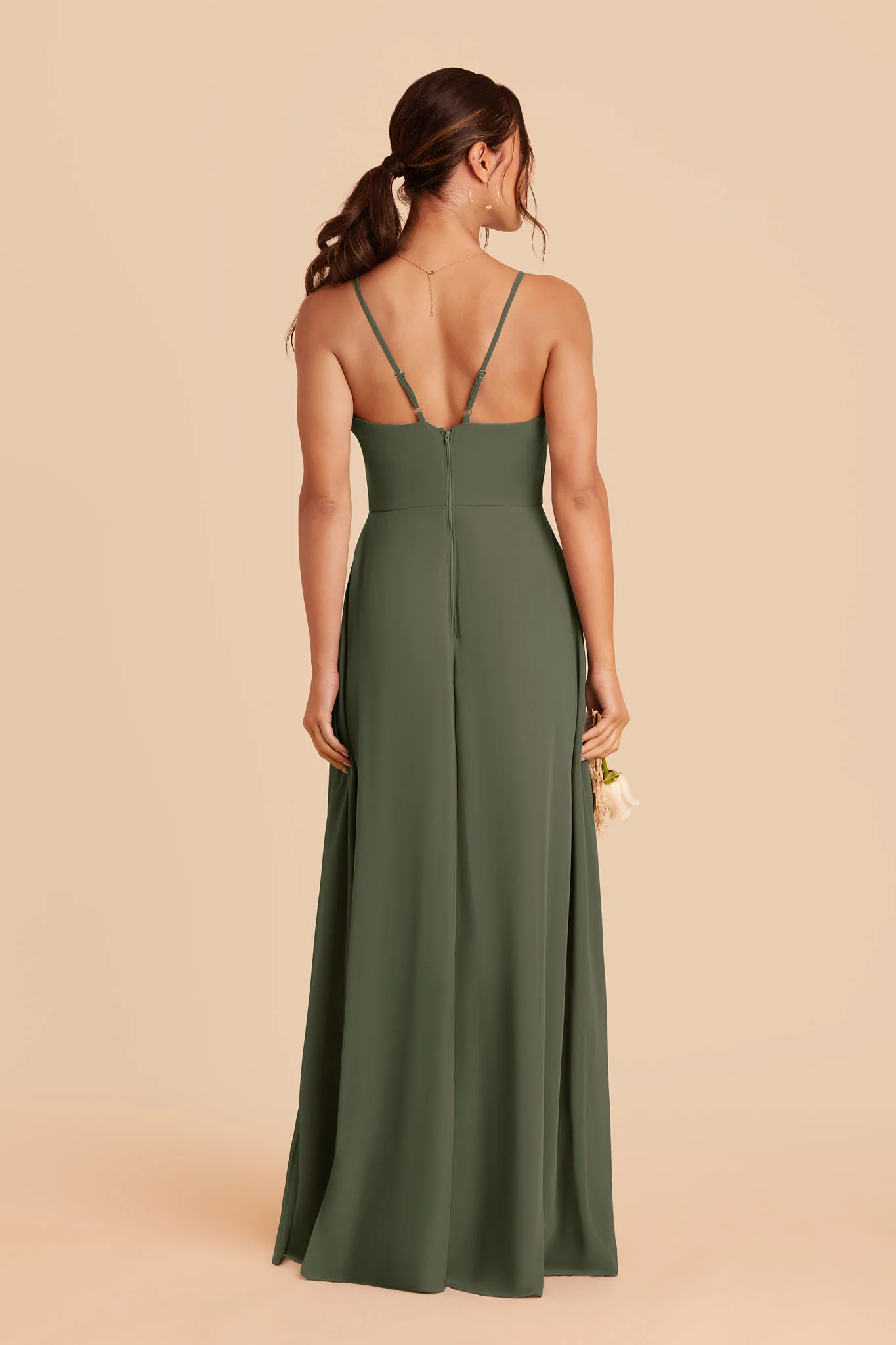 Chiffon Olive Dress - XNAUWBI
