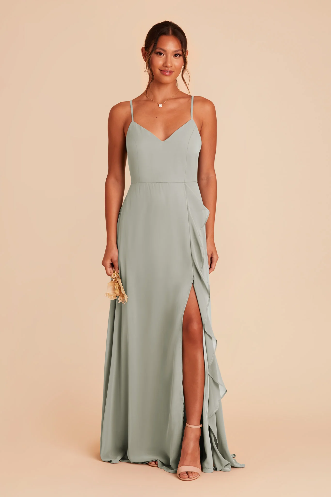 Chiffon Sage Dress - XNAUWBI