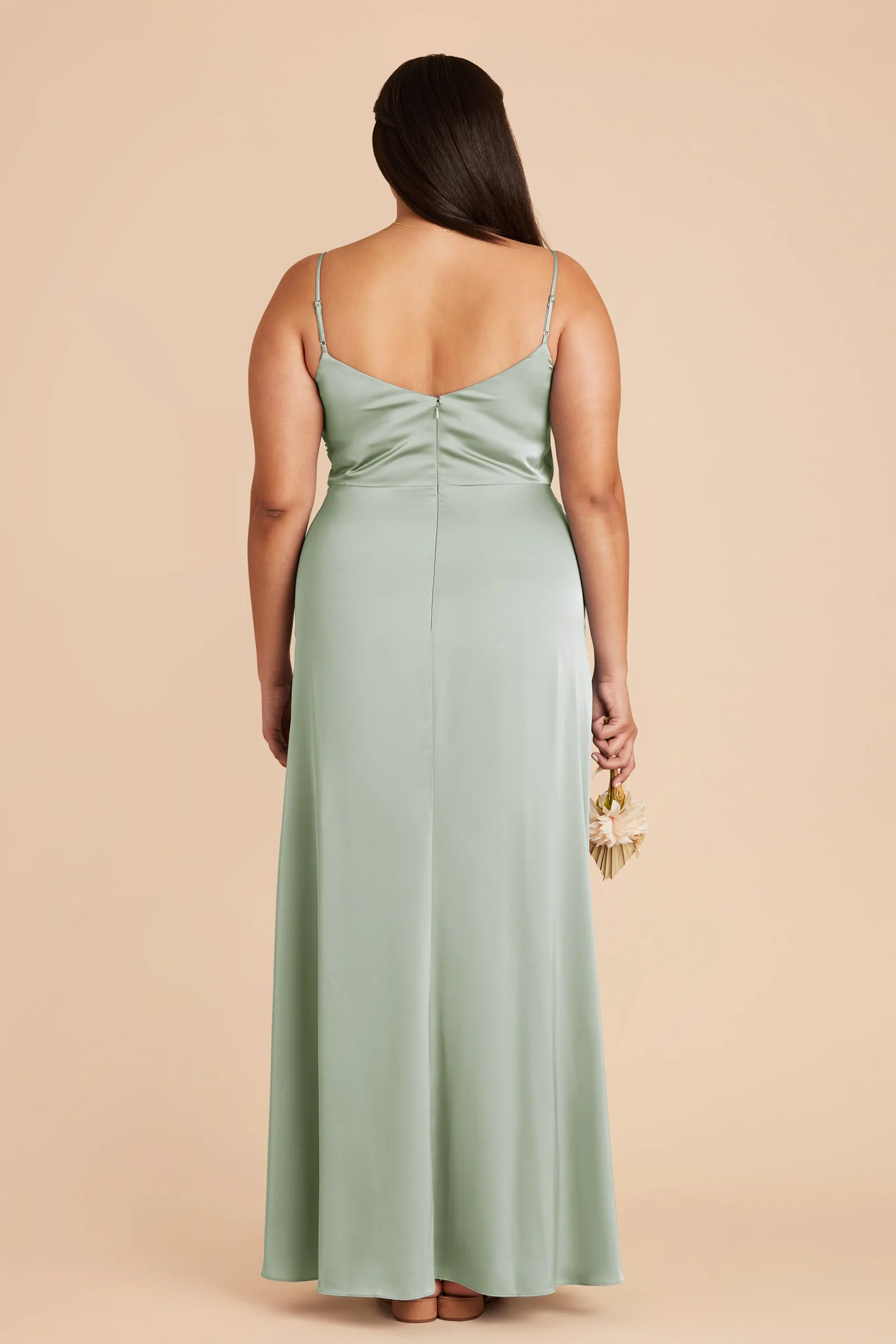 Matte Satin Sage Dress - XNAUWBI