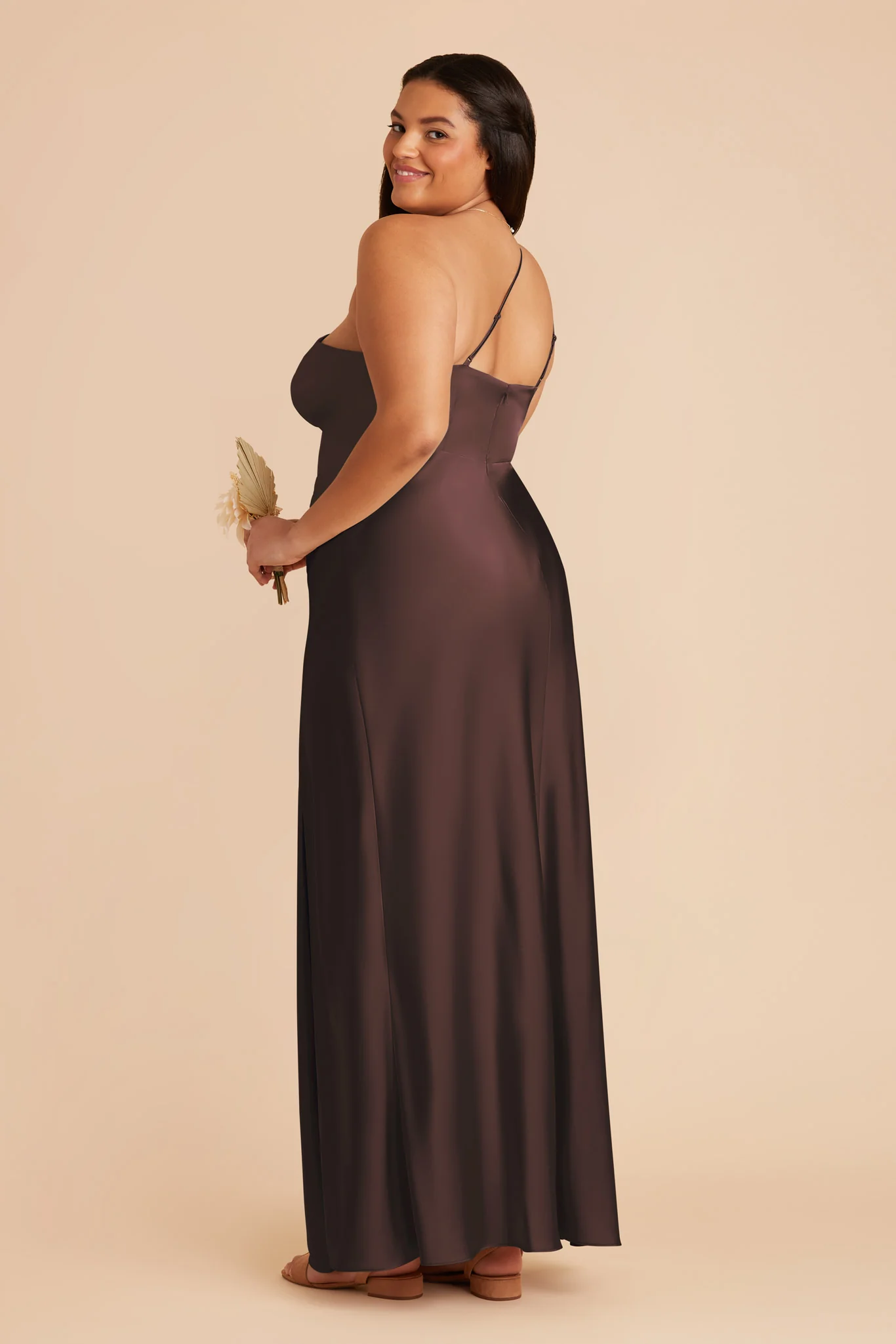 Matte Satin Espresso Dress - XNAUWBI