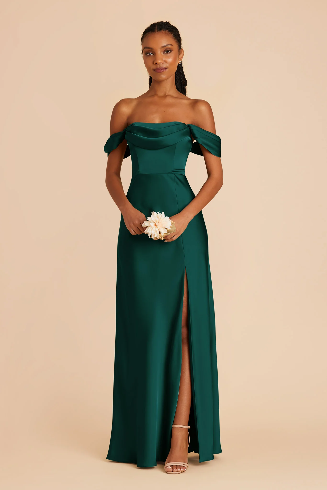 Matte Satin Emerald Dress - XNAUWBI