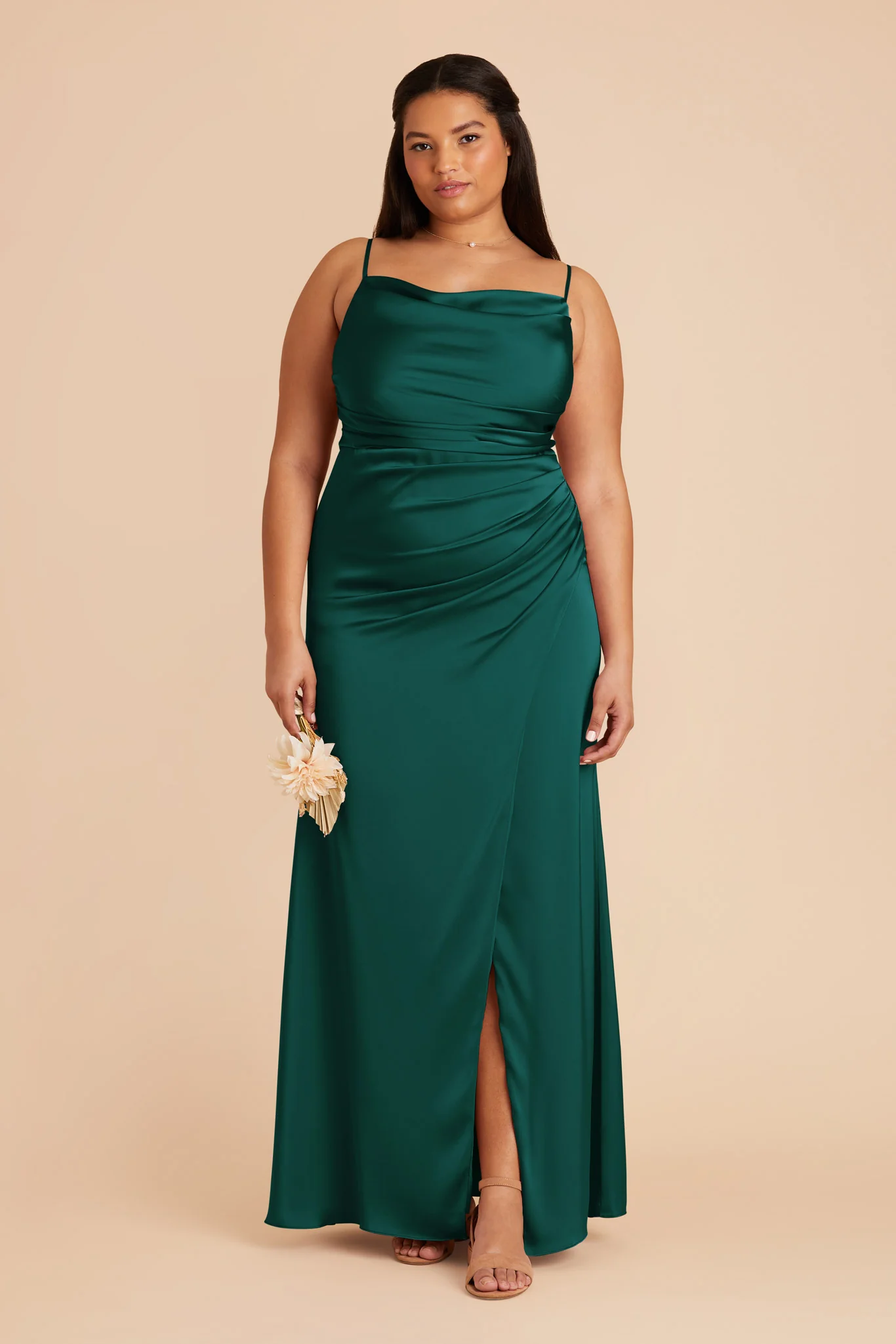 Matte Satin Emerald Dress - XNAUWBI
