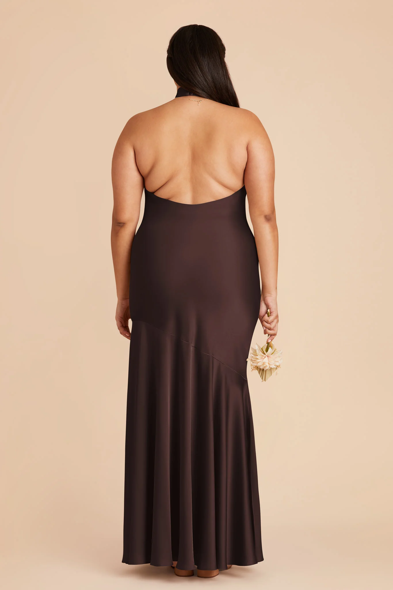 Matte Satin Espresso Dress - XNAUWBI