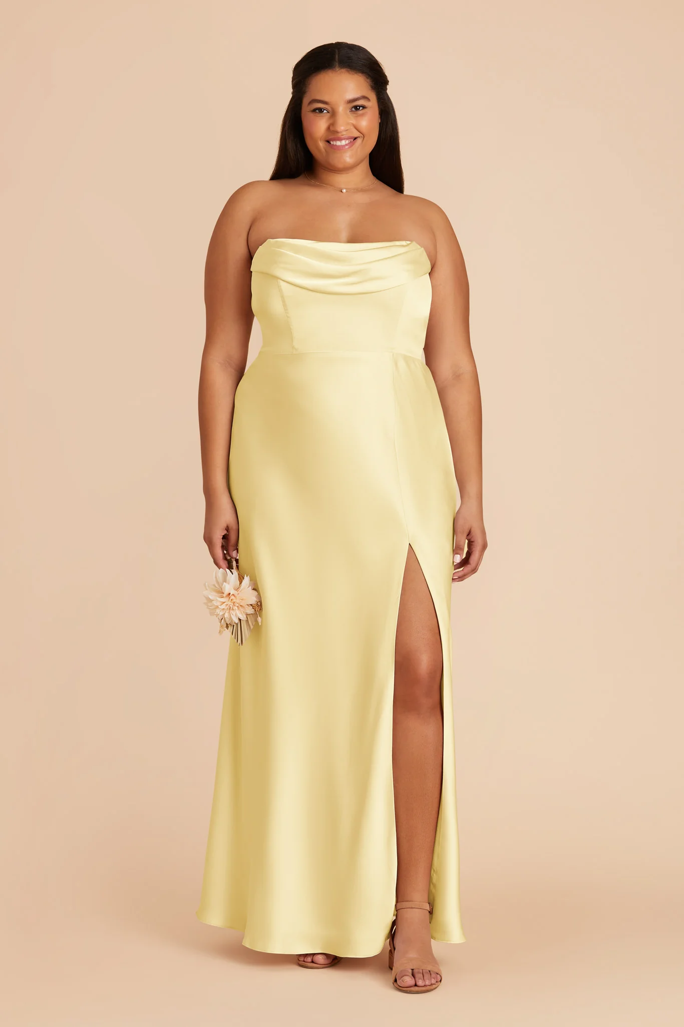 Matte Satin Lemon Sorbet Dress - XNAUWBI