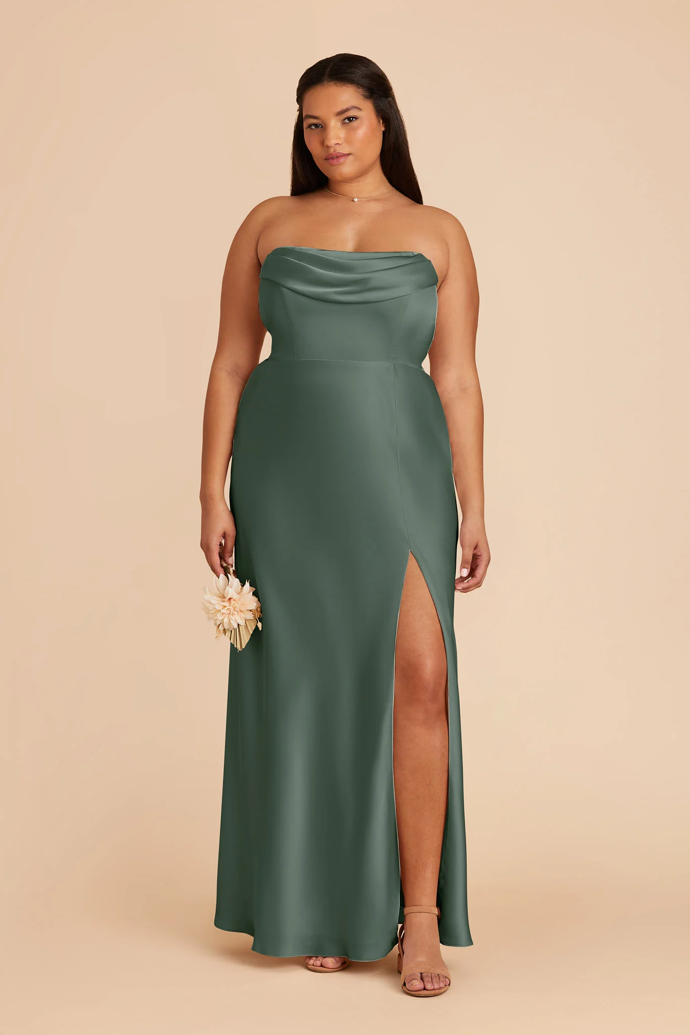 Matte Satin Eucalyptus Dress - XNAUWBI