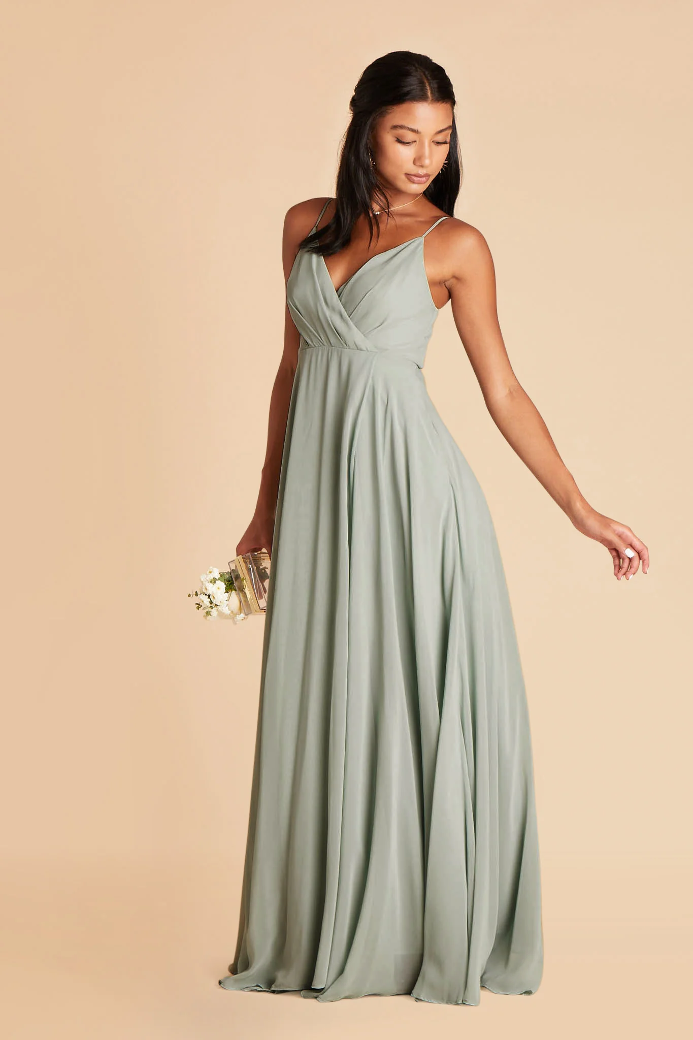 Chiffon Sage Dress - XNAUWBI