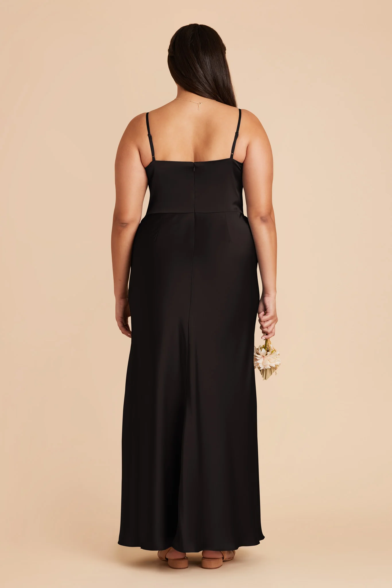 Matte Satin Black Dress - XNAUWBI