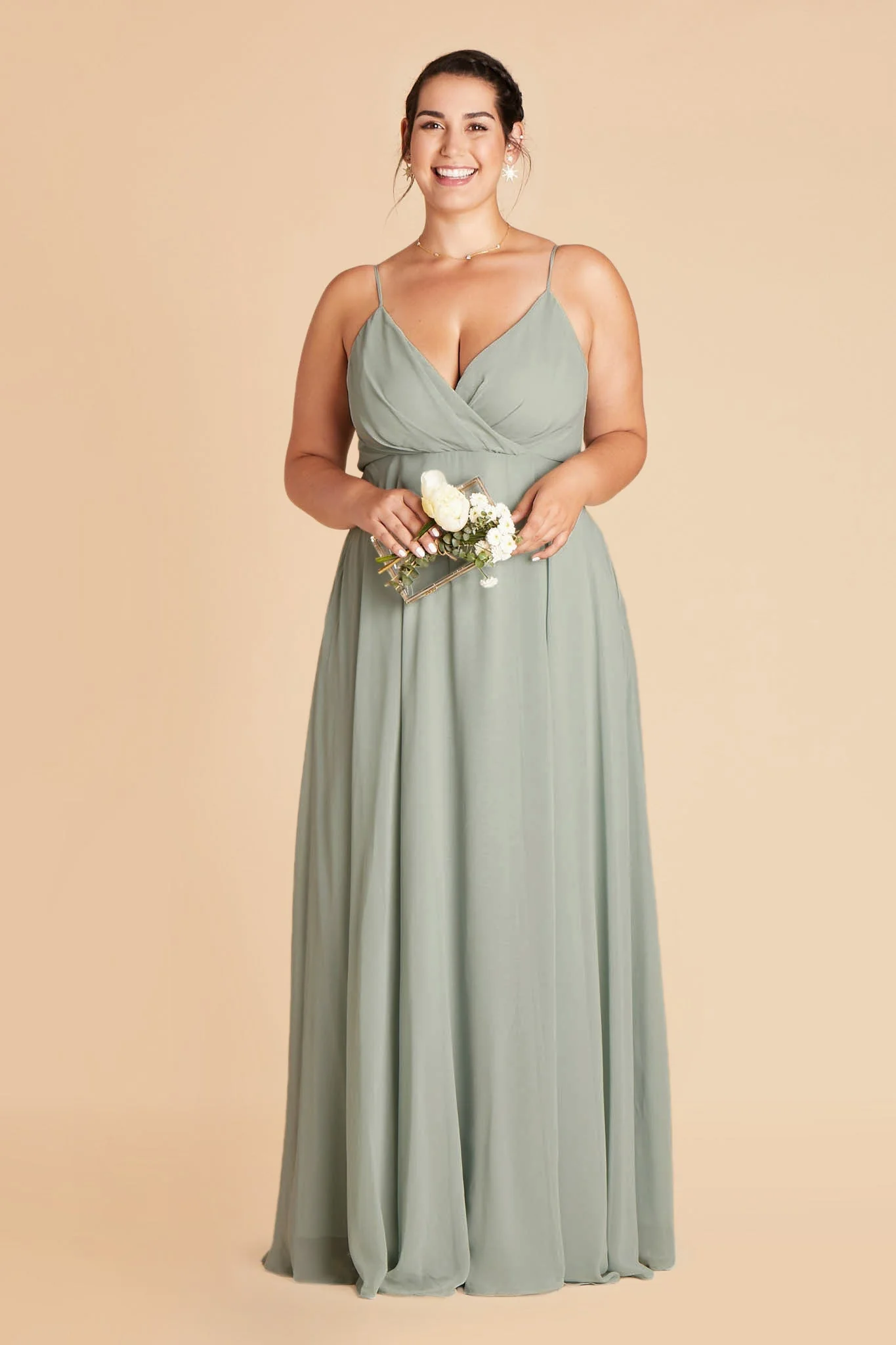 Chiffon Sage Dress - XNAUWBI