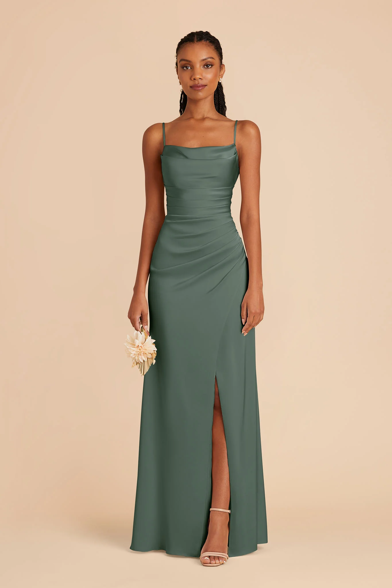 Matte Satin Eucalyptus Dress - XNAUWBI