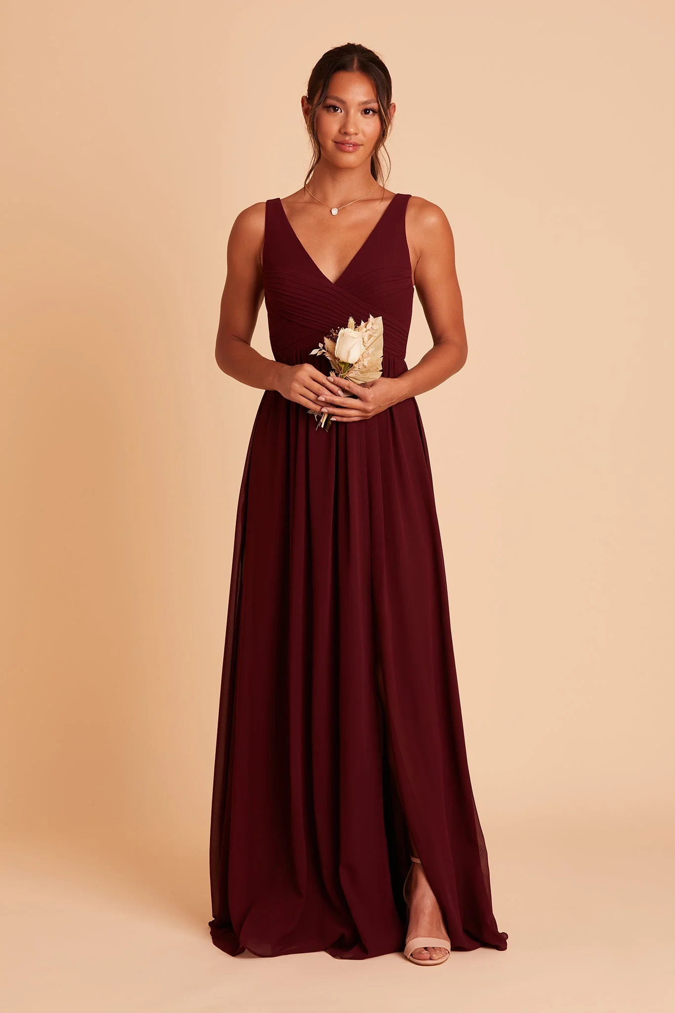 Chiffon Cabernet Dress - XNAUWBI