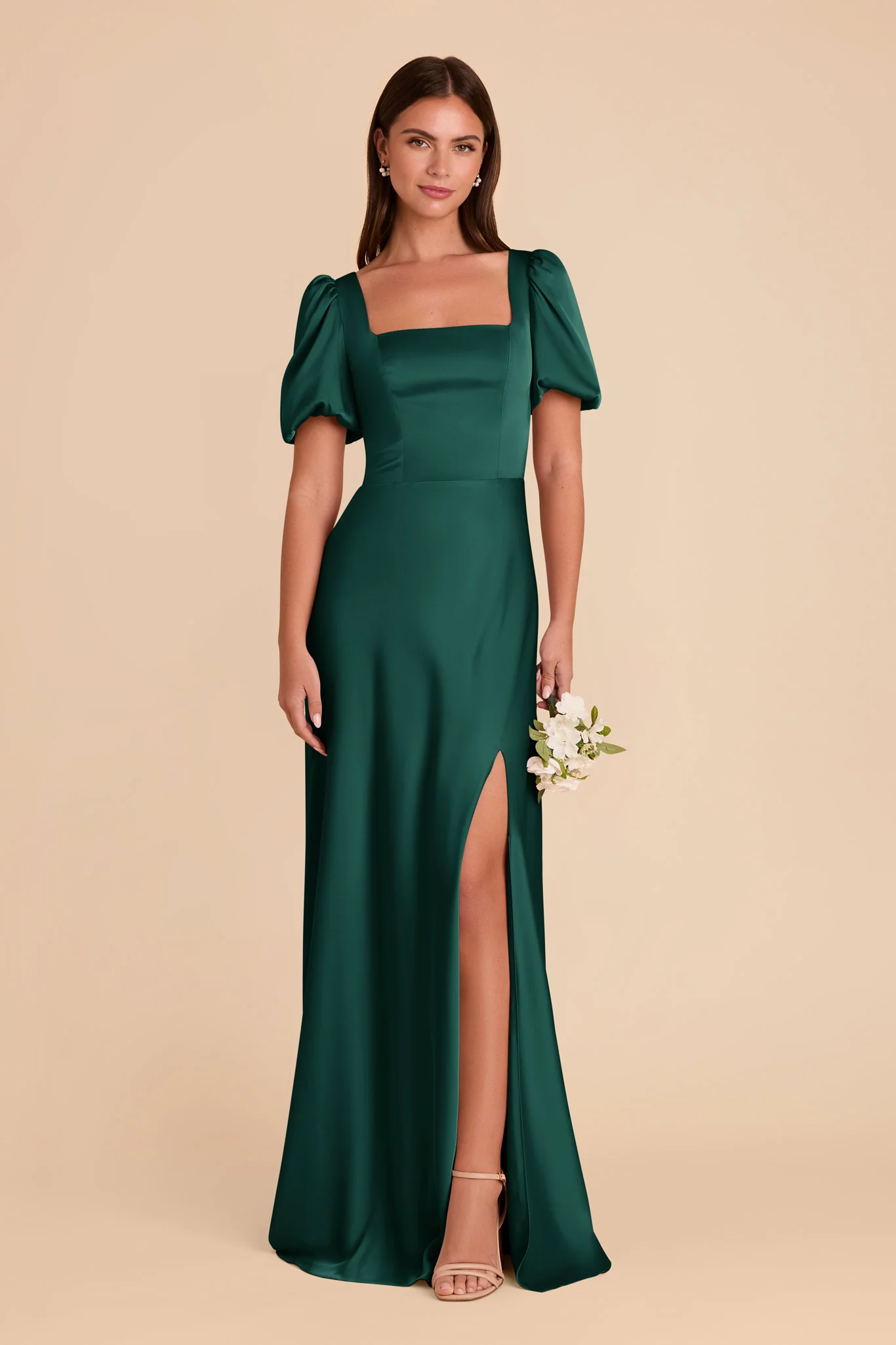 Matte Satin Emerald Dress - XNAUWBI