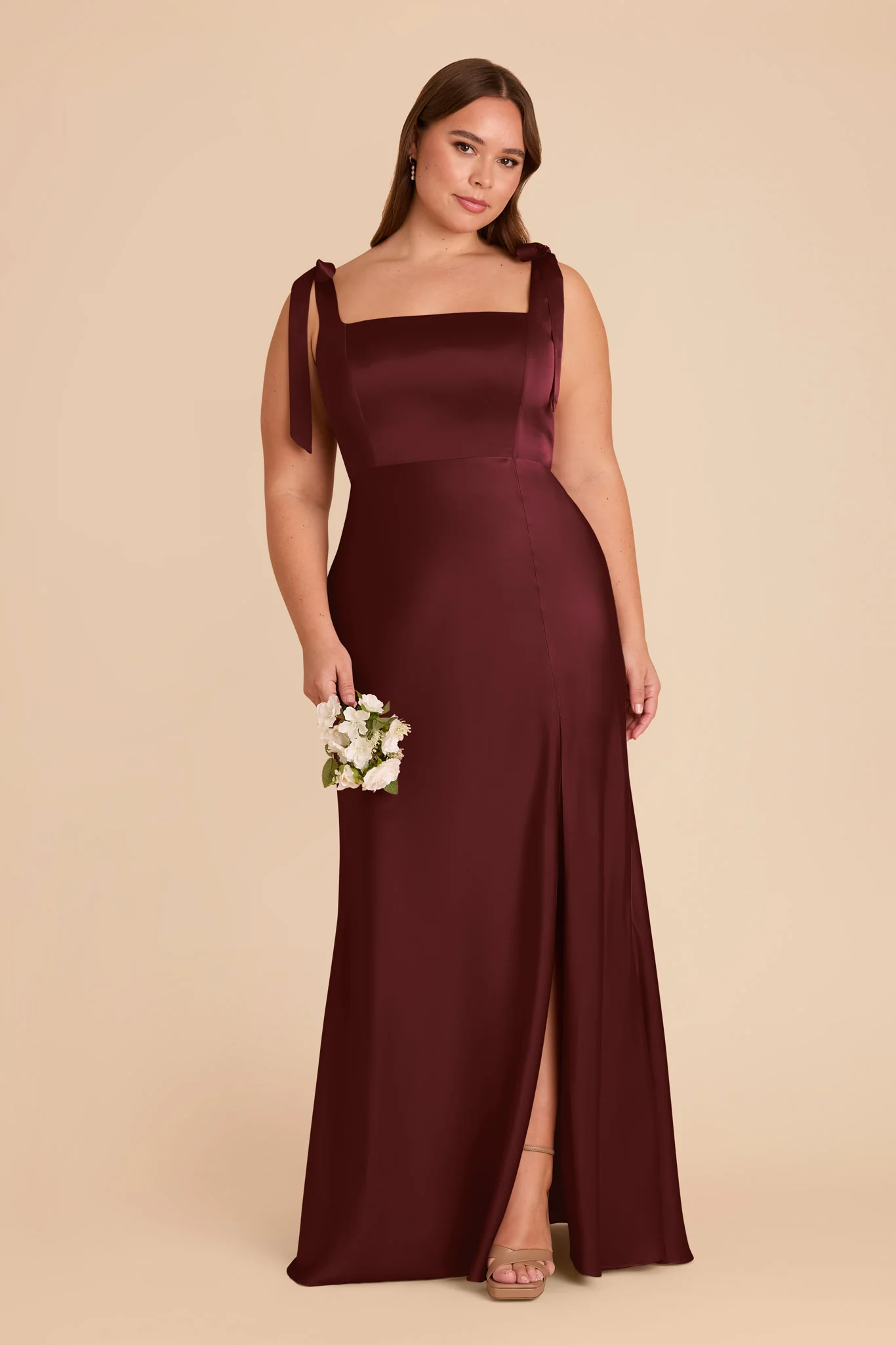 Matte Satin Cabernet Dress - XNAUWBI