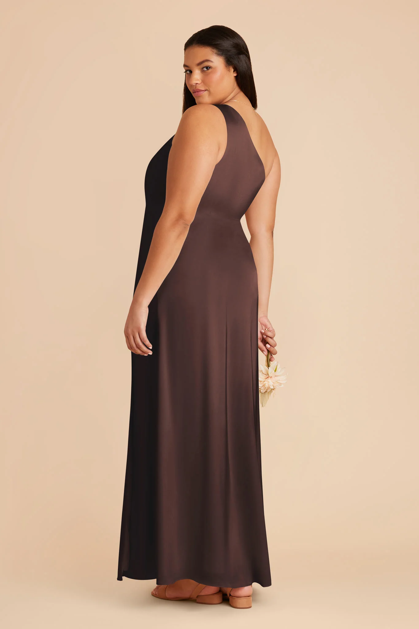 Matte Satin Espresso Dress - XNAUWBI