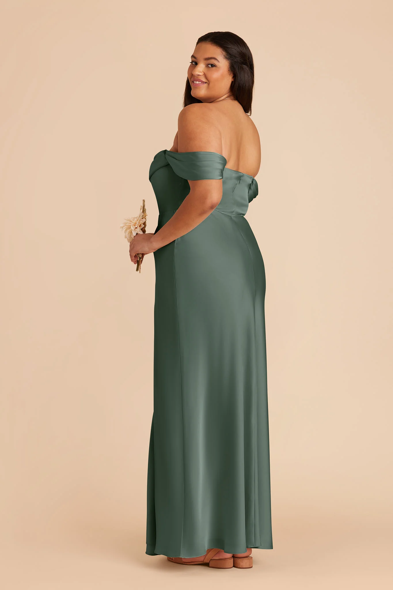 Matte Satin Eucalyptus Dress - XNAUWBI