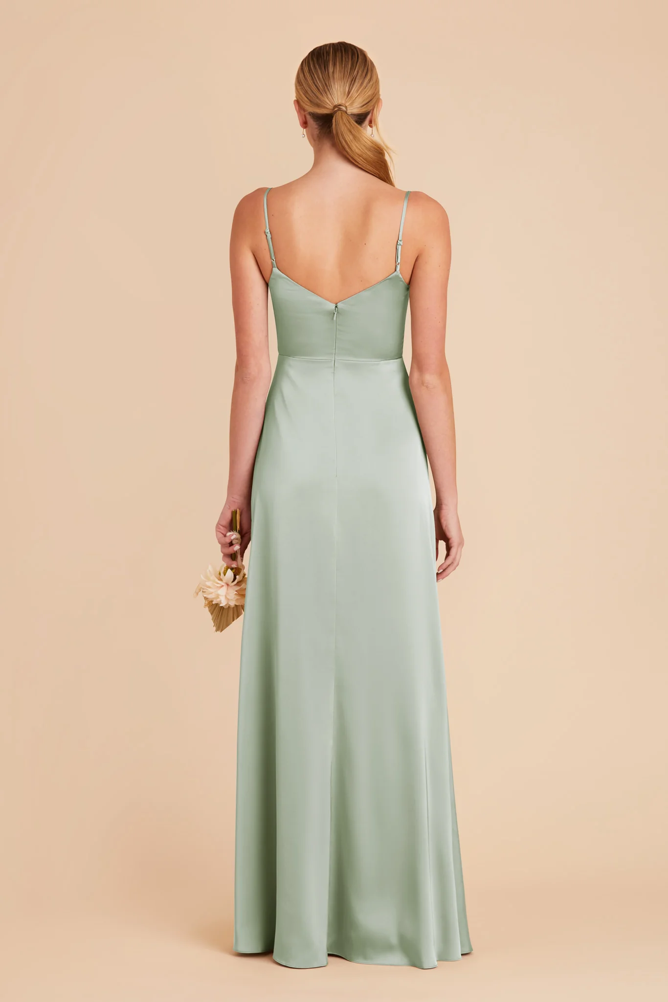 Matte Satin Sage Dress - XNAUWBI