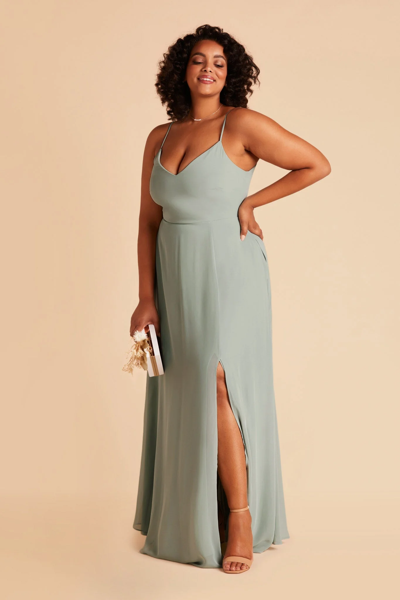 Chiffon Sage Dress - XNAUWBI