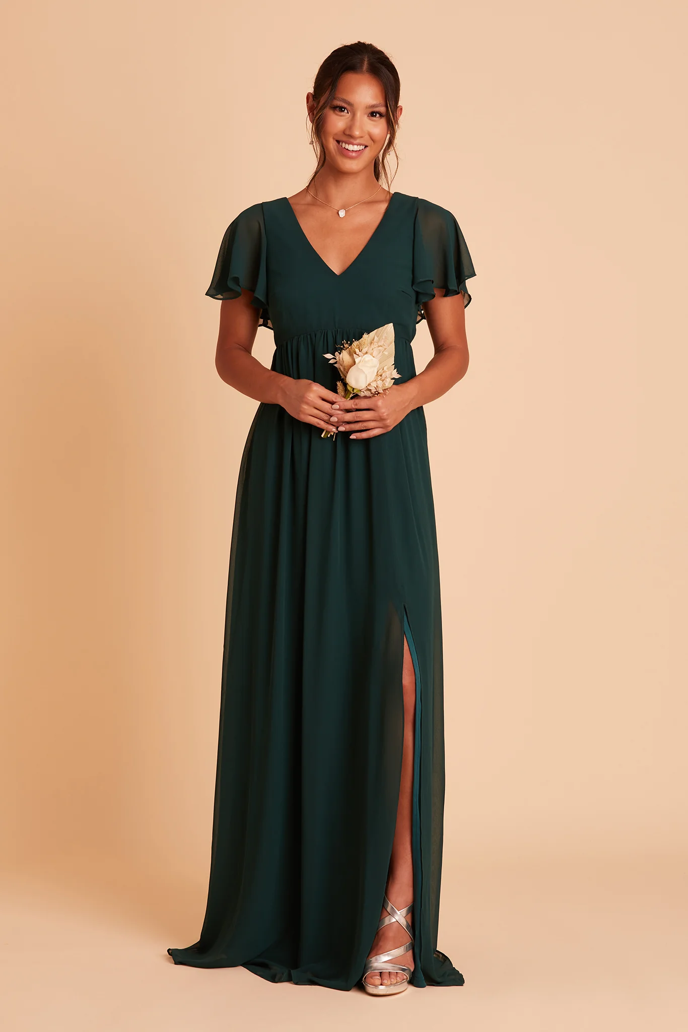 Chiffon Emerald Dress - XNAUWBI