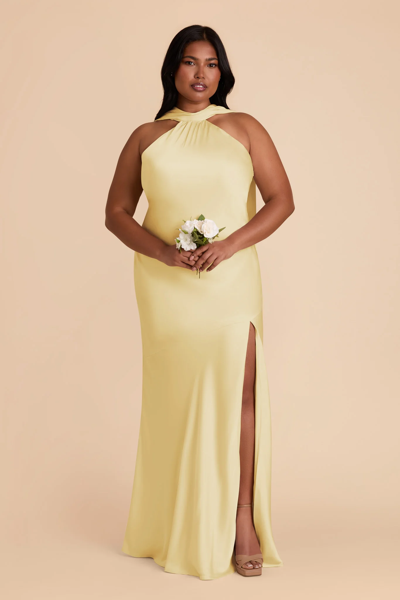 Matte Satin Lemon Sorbet Dress - XNAUWBI