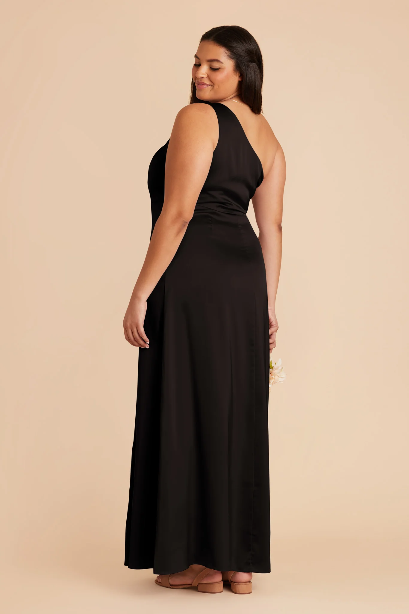Matte Satin Black Dress - XNAUWBI