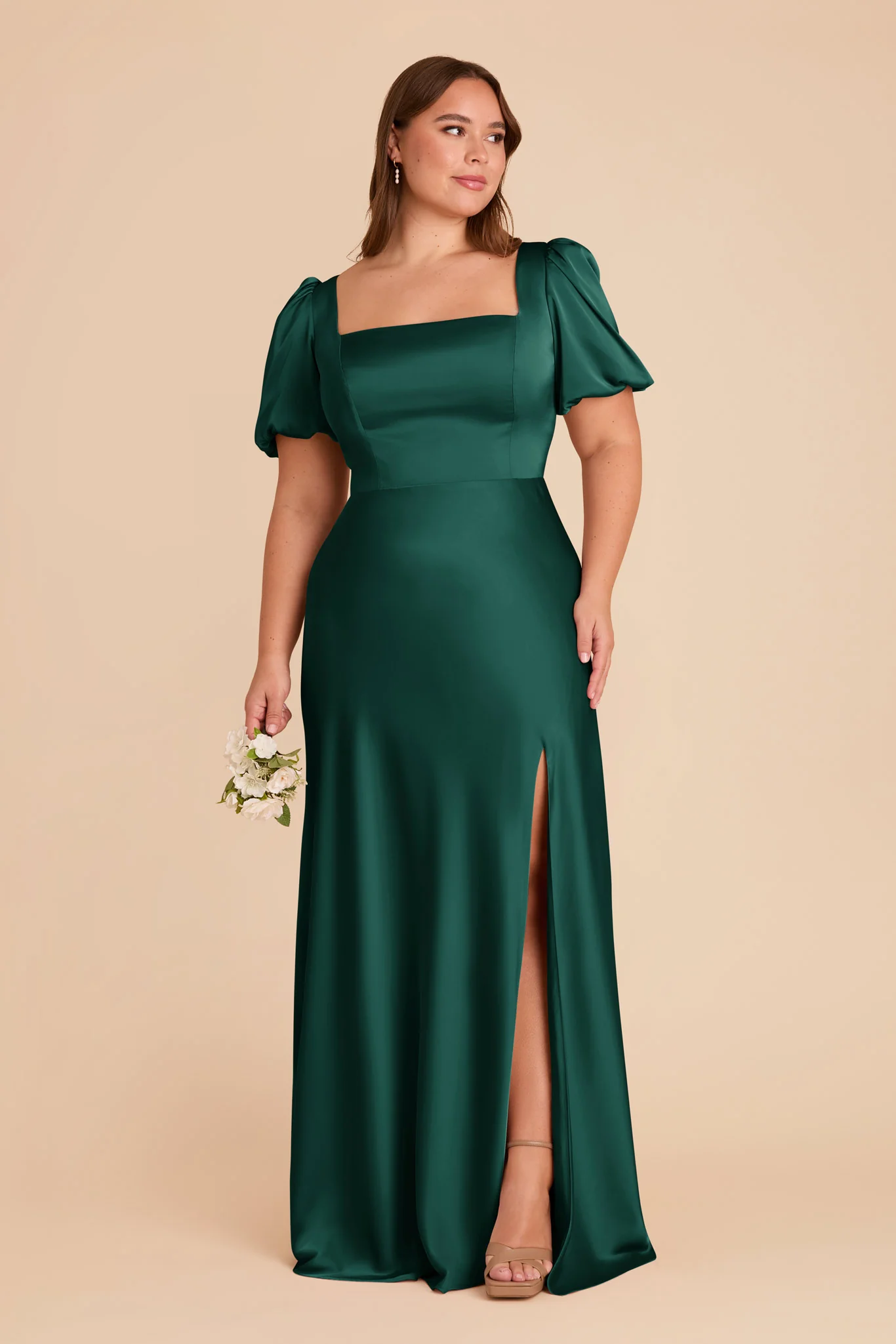 Matte Satin Emerald Dress - XNAUWBI