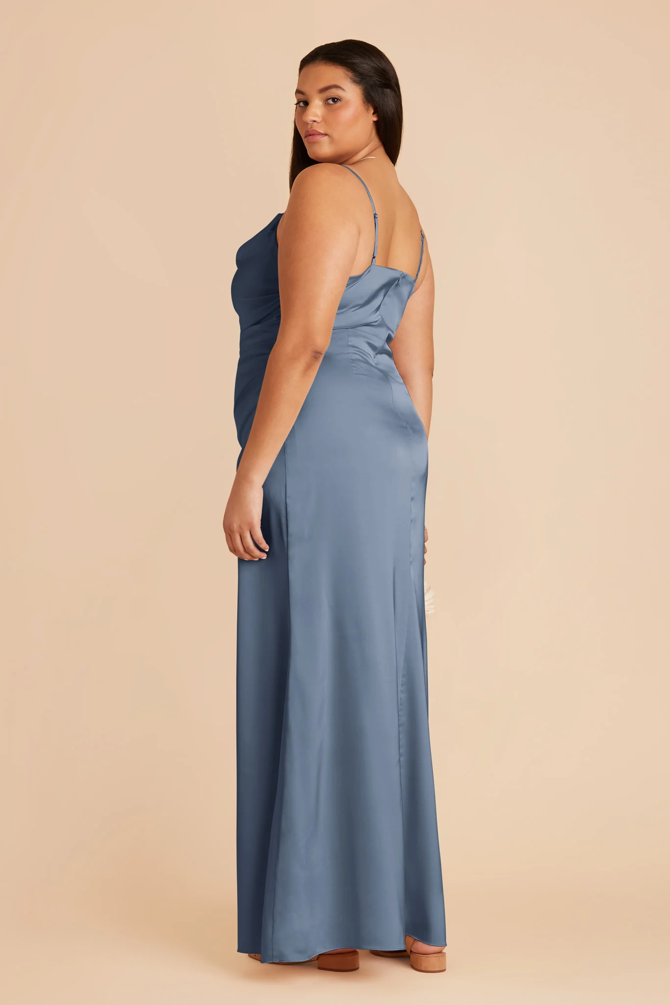 Matte Satin French Blue Dress - XNAUWBI