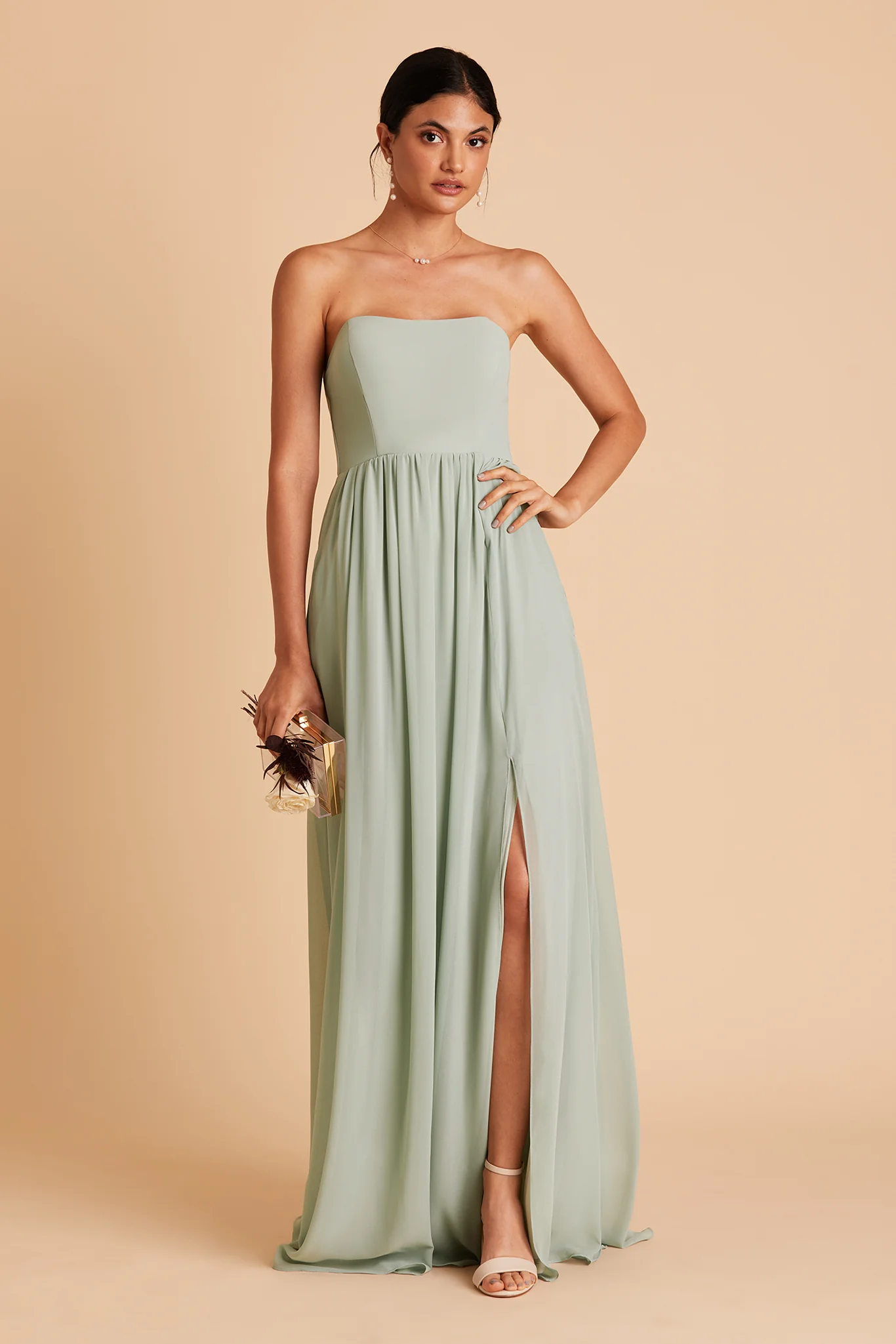 Chiffon Sage Dress - XNAUWBI