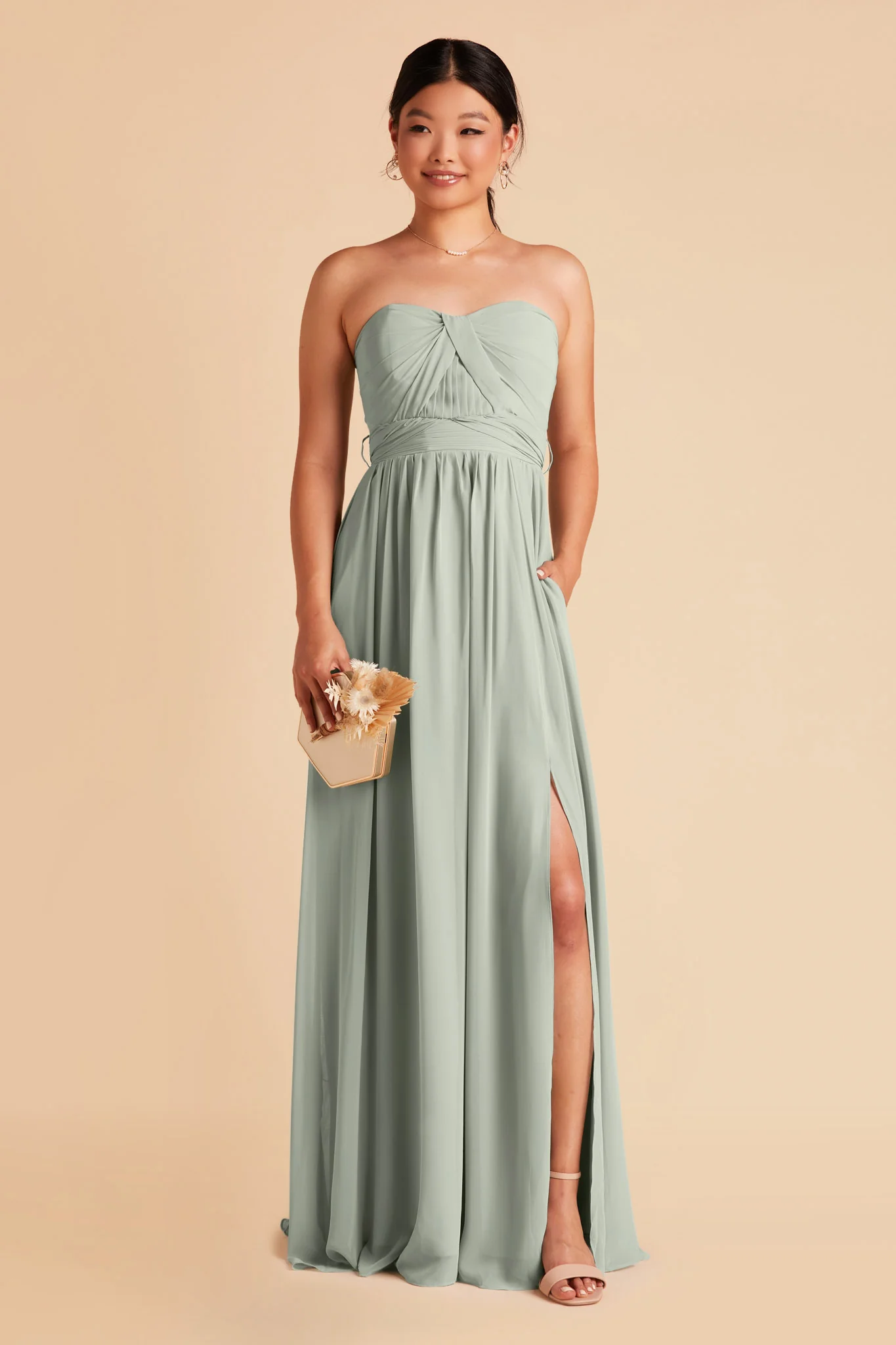 Chiffon Sage Dress - XNAUWBI