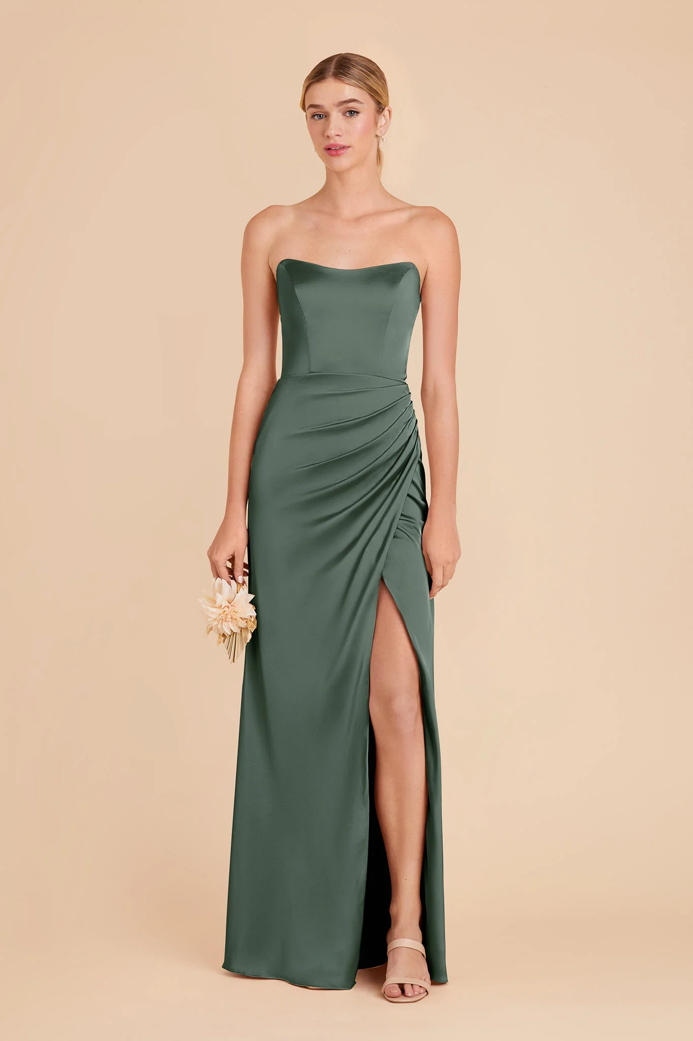 Matte Satin Eucalyptus Dress - XNAUWBI