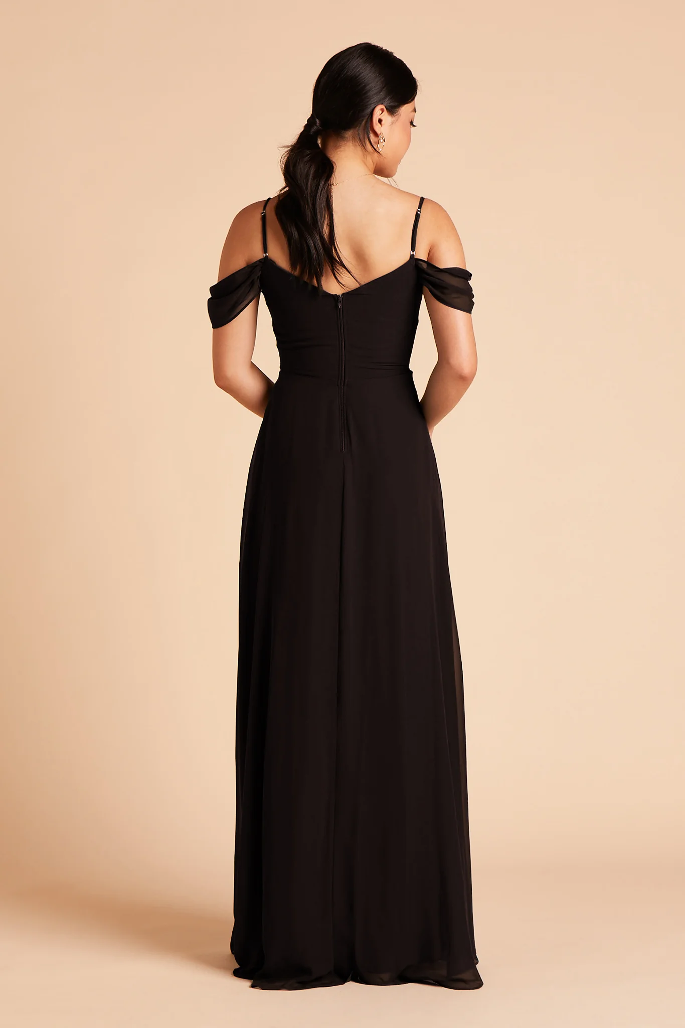 Chiffon Black Dress - XNAUWBI