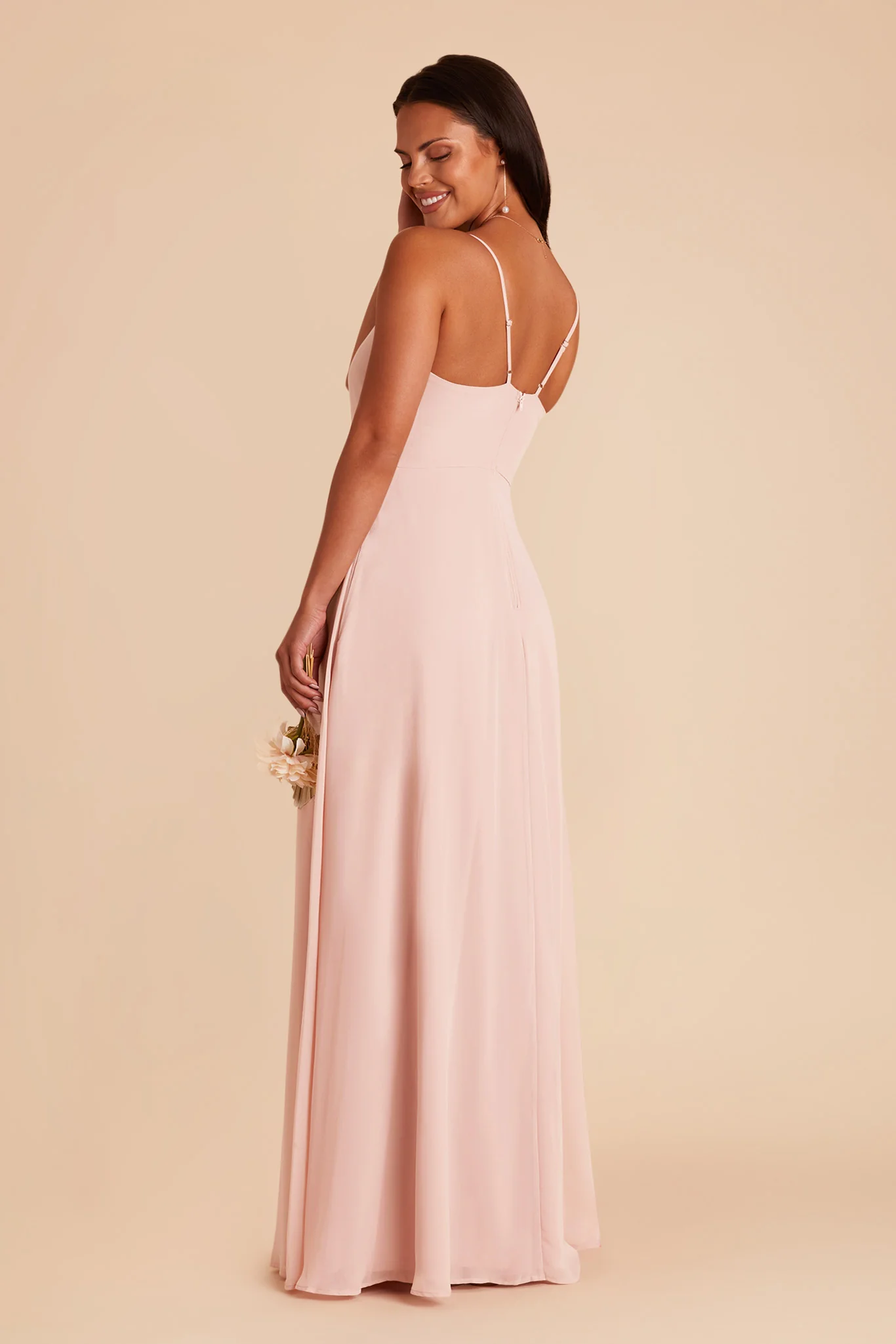Chiffon Blush Pink Dress - XNAUWBI