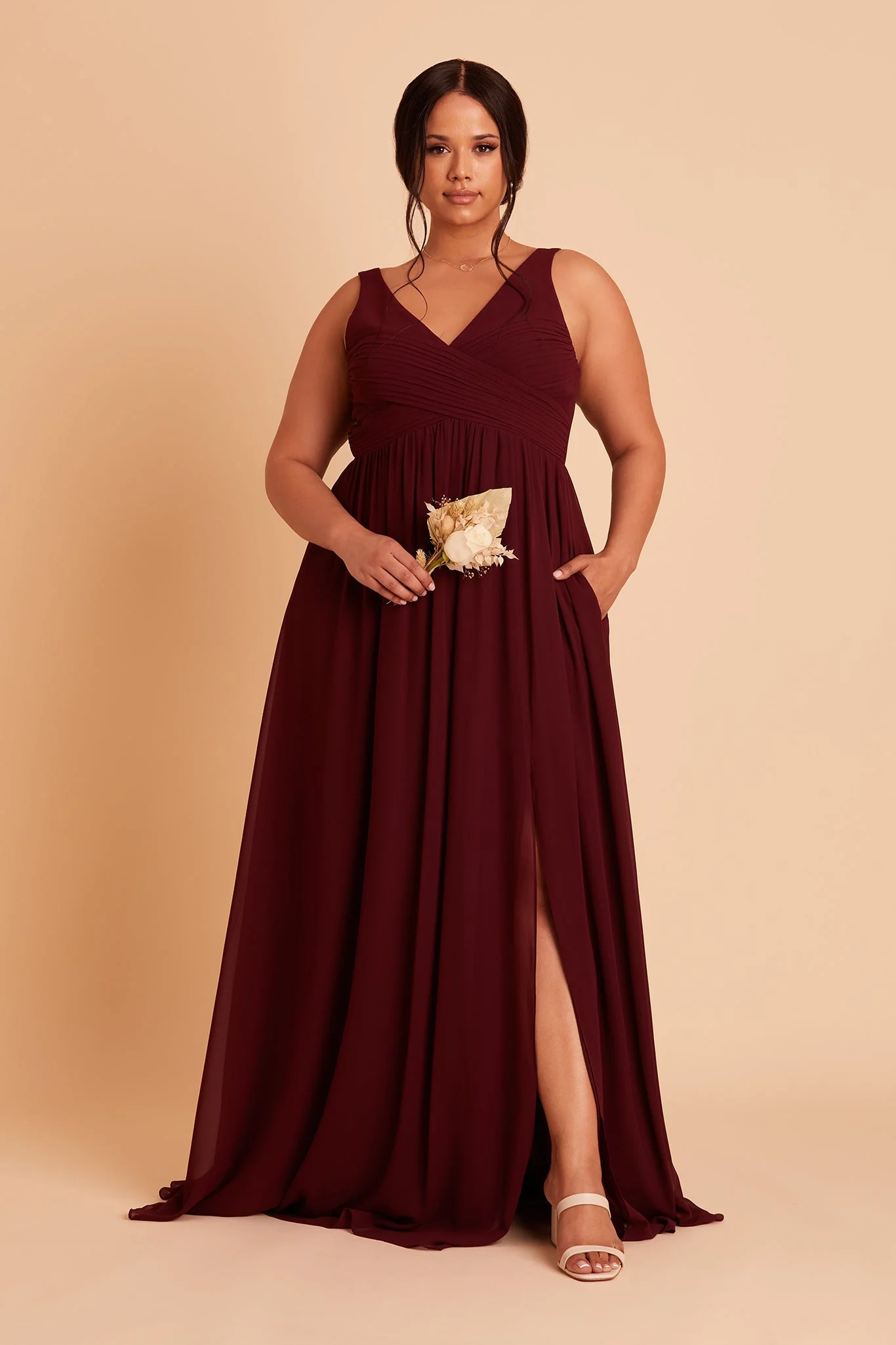 Chiffon Cabernet Dress - XNAUWBI