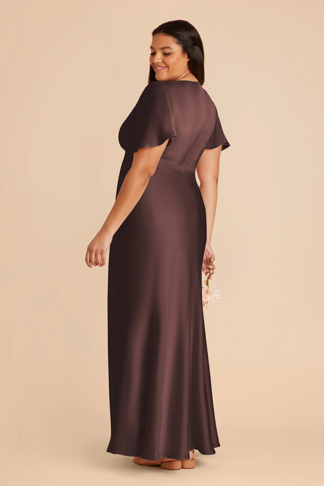 Matte Satin Espresso Dress - XNAUWBI