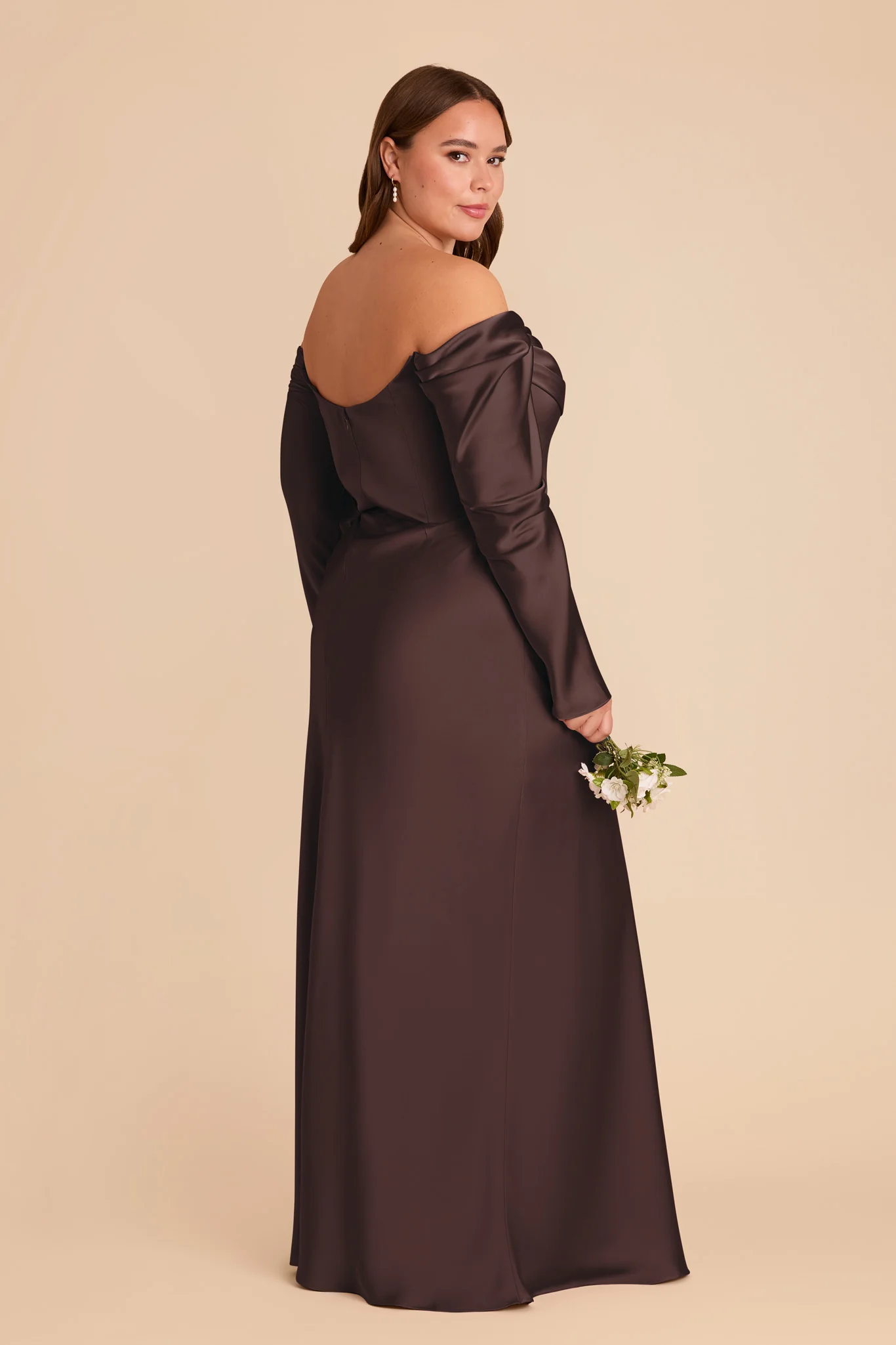 Matte Satin Espresso Dress - XNAUWBI